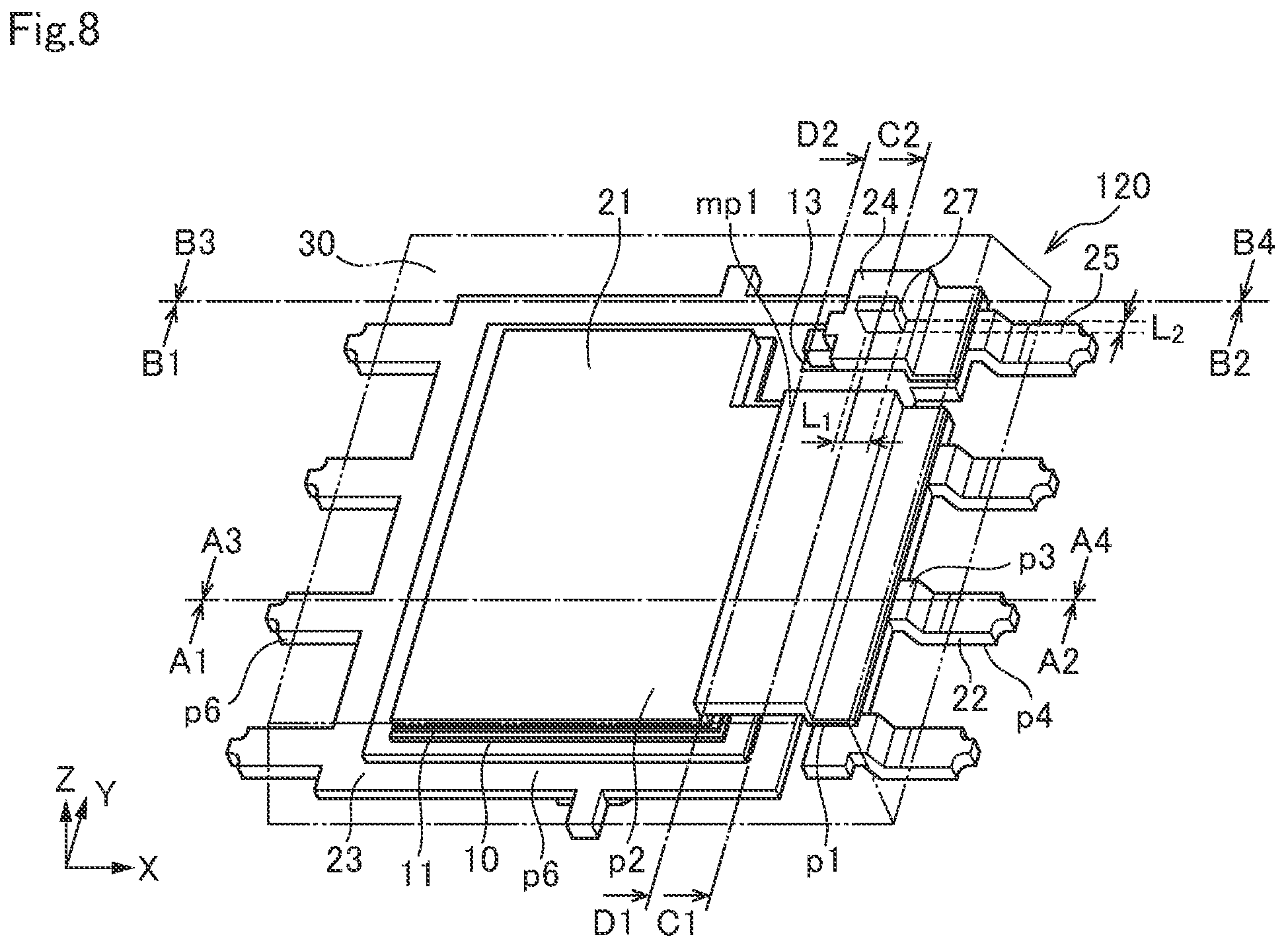 Patent US12588240 Figure 8 – Semiconductor device