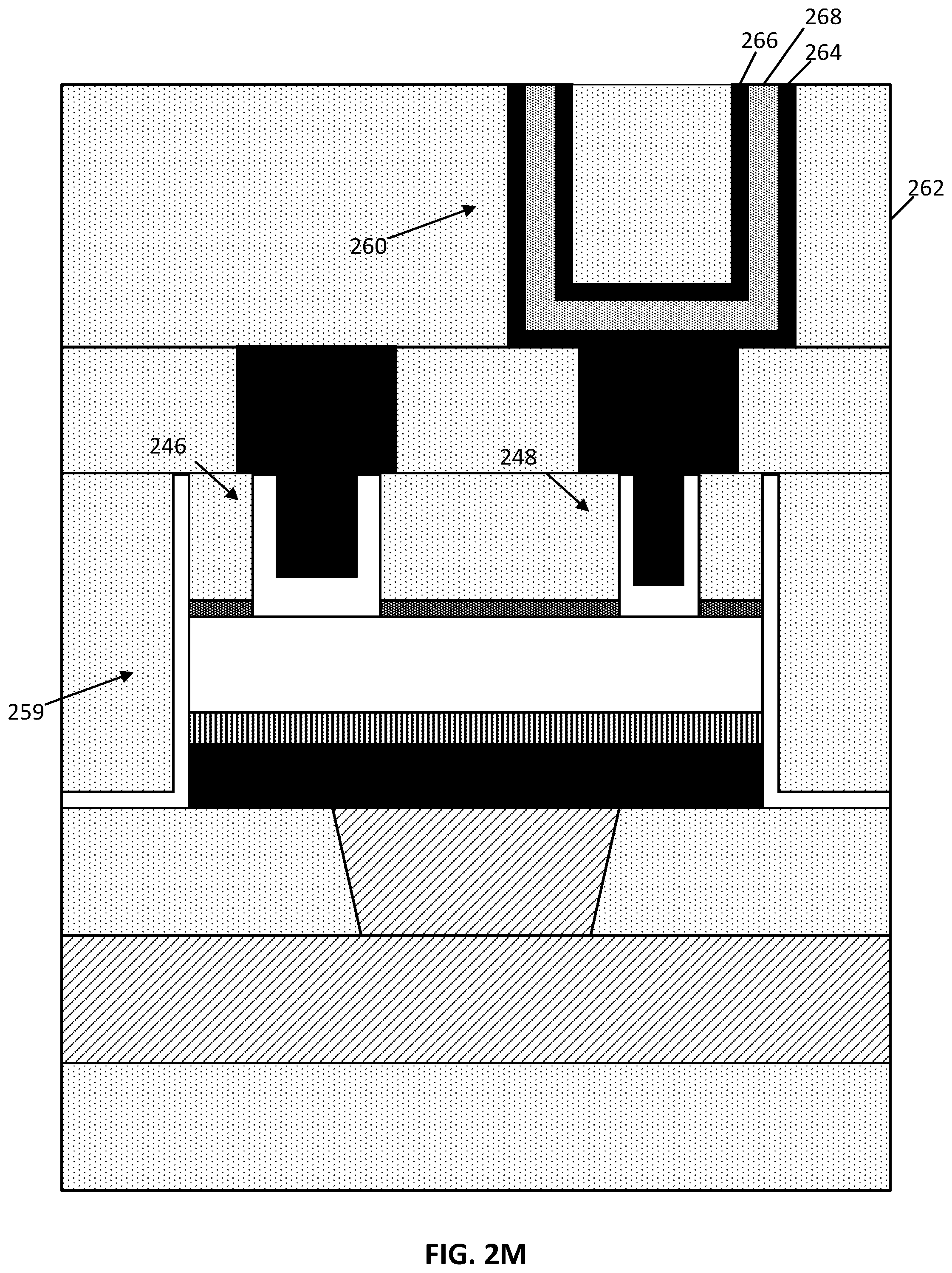 Patent US12588241 Figure 20 – Asymmetric source and drain contacts for a thin film transistor (TFT) structure