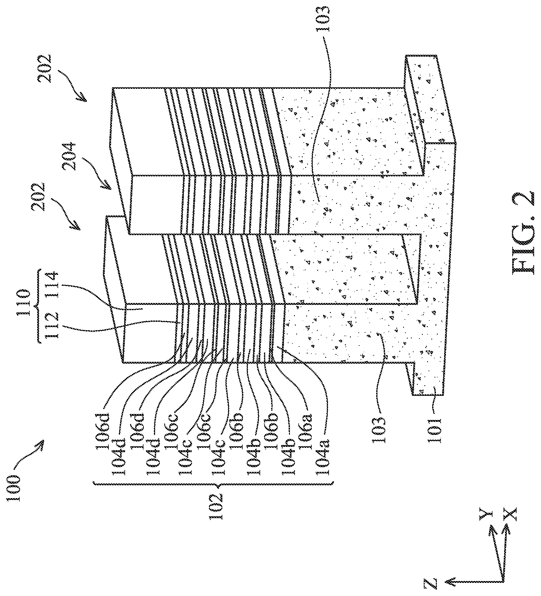 Patent US12588243 Figure 2 – Semiconductor device structure and methods of forming the same