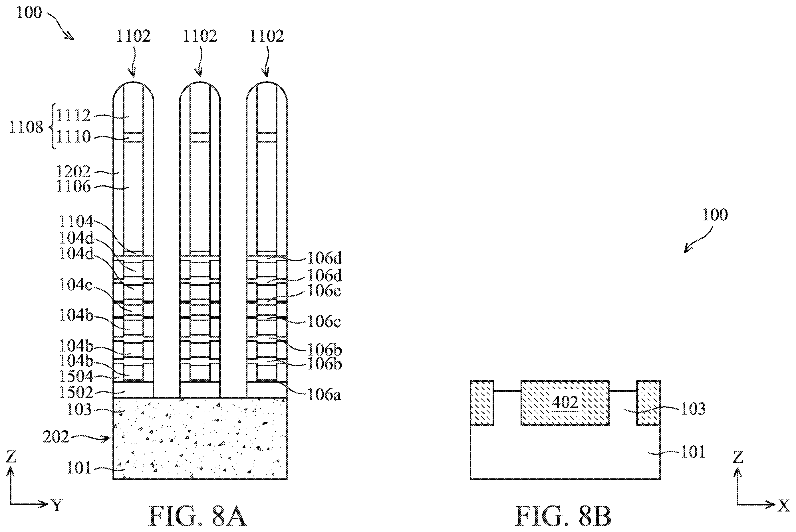 Patent US12588243 Figure 8 – Semiconductor device structure and methods of forming the same