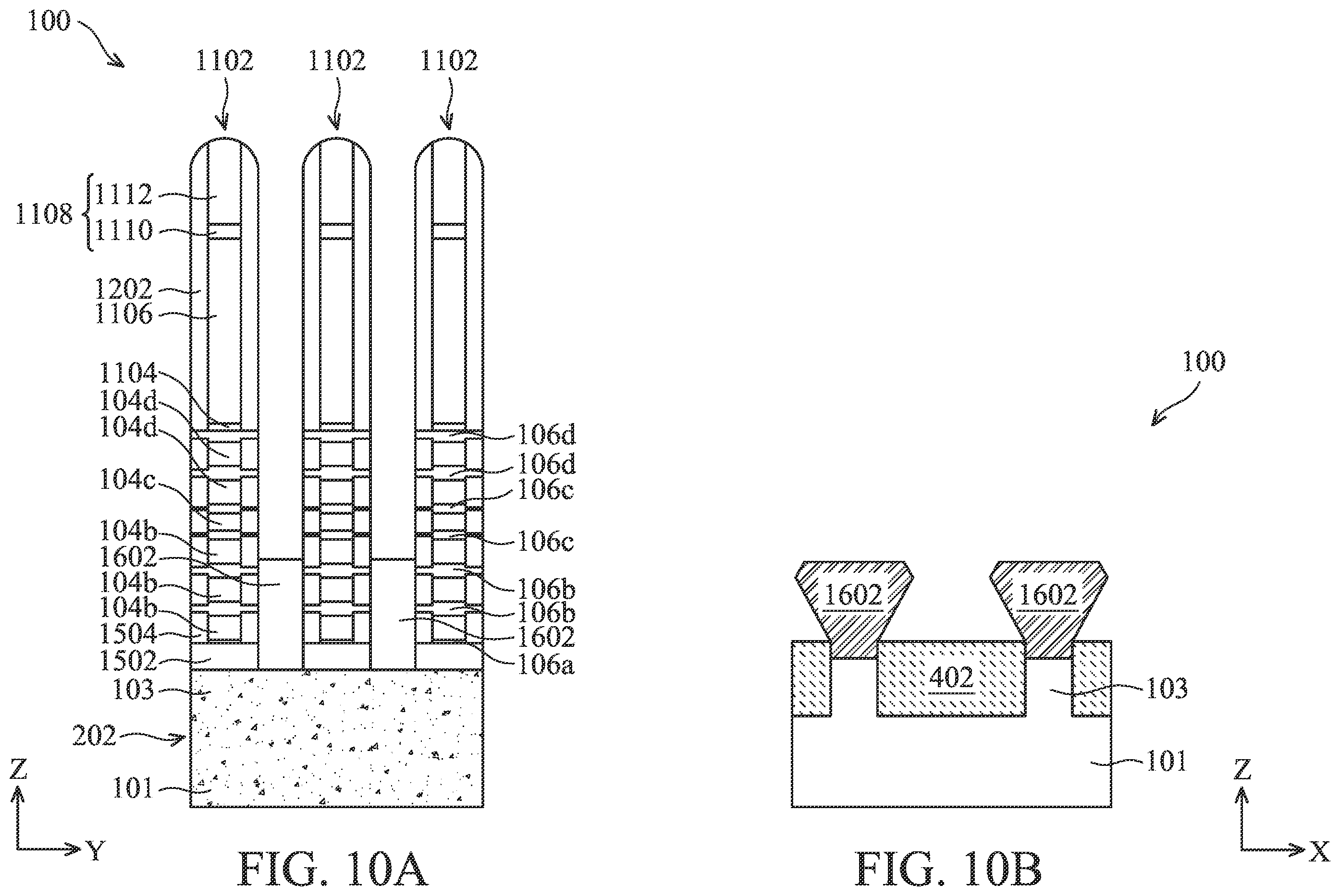 Patent US12588243 Figure 10 – Semiconductor device structure and methods of forming the same