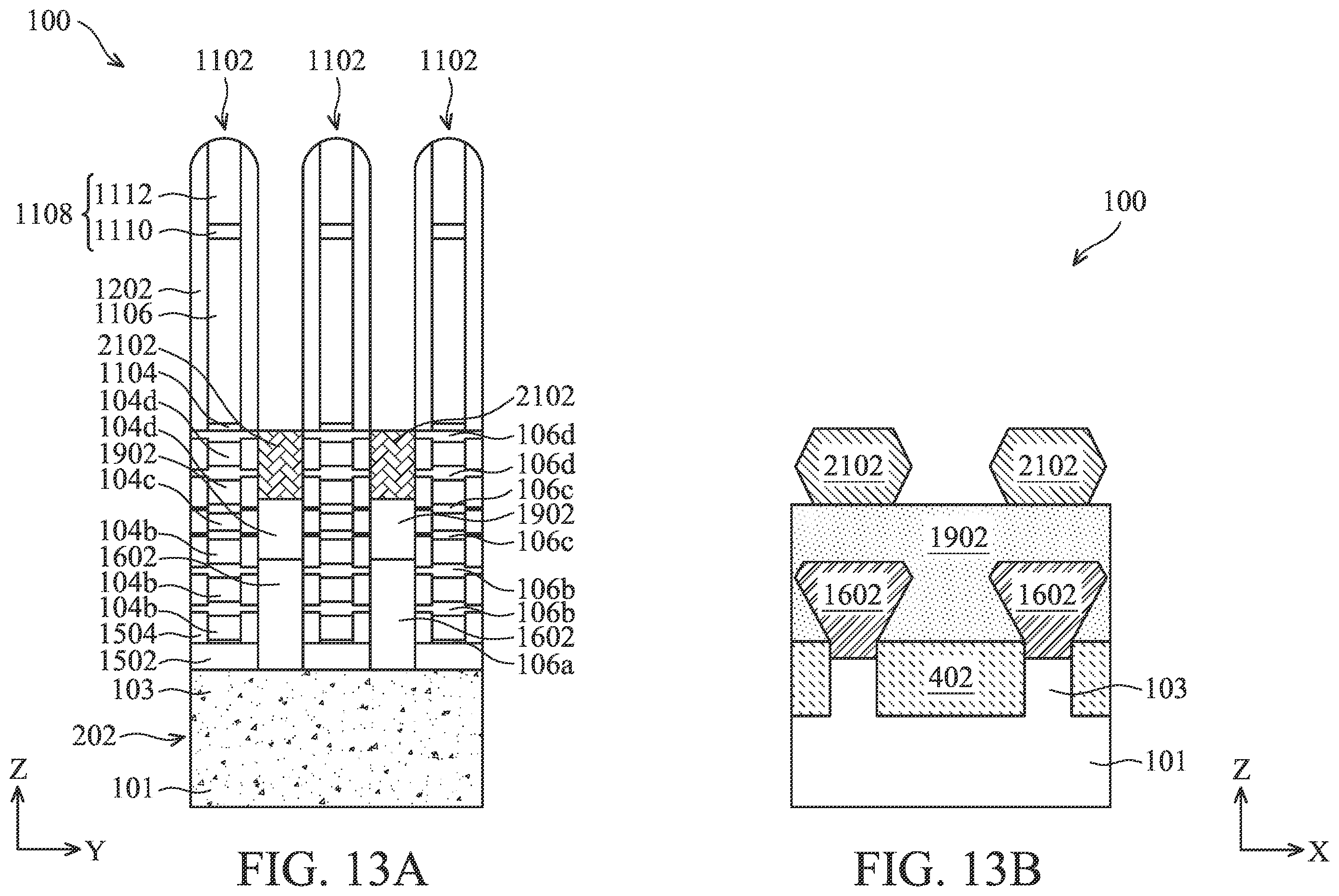Patent US12588243 Figure 13 – Semiconductor device structure and methods of forming the same