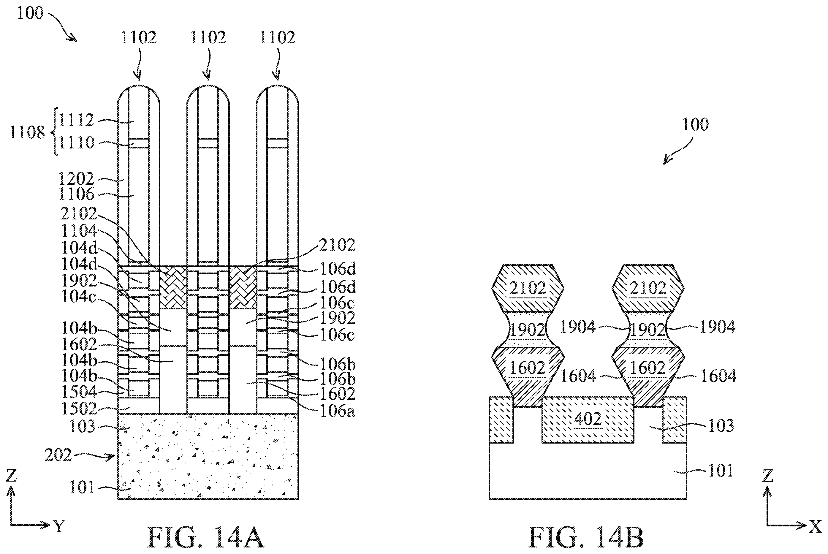 Patent US12588243 Figure 14 – Semiconductor device structure and methods of forming the same