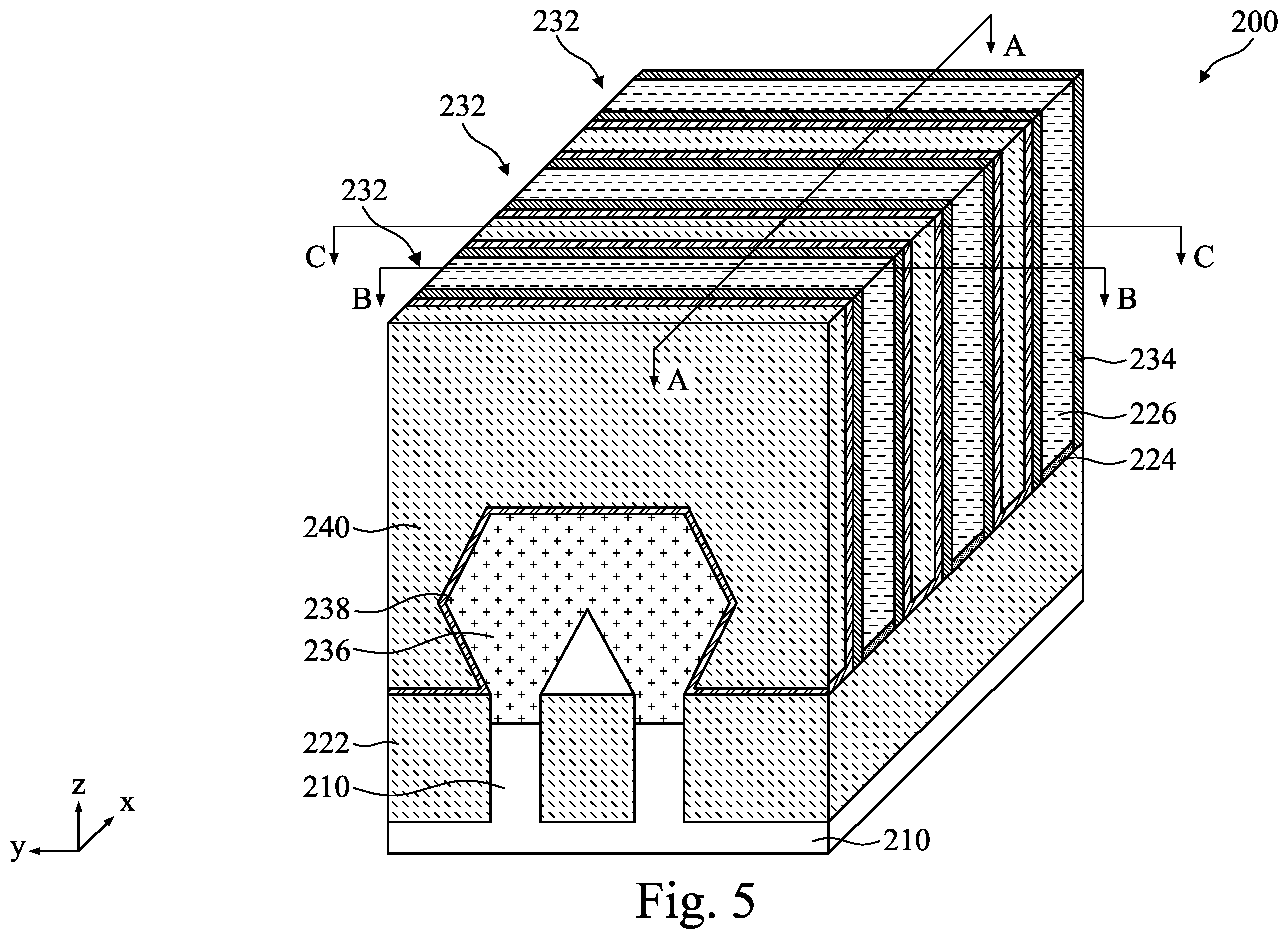 Patent US12588244 Figure 5 – Semiconductor devices and methods of fabrication thereof