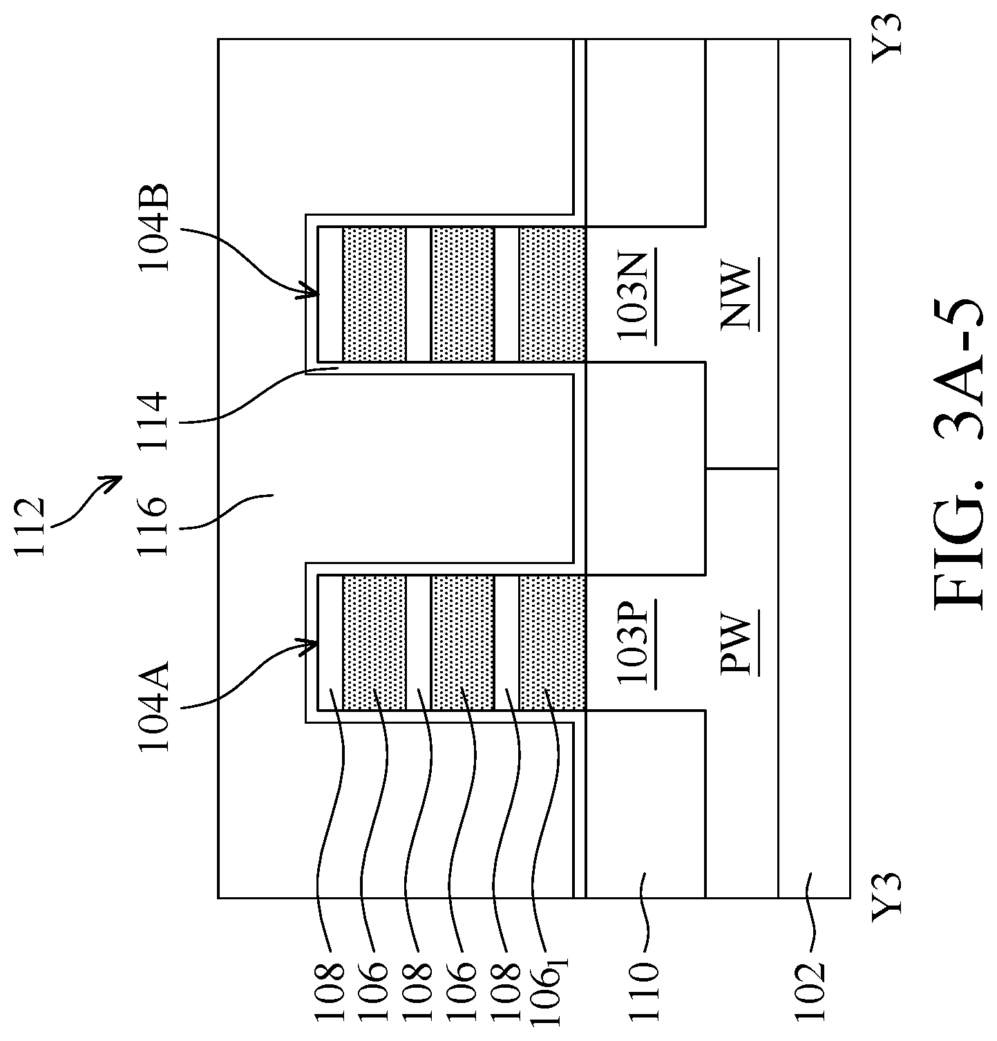 Patent US12588246 Figure 5 – Semiconductor structure including gate stack surrounding or wrapping around plurality of semiconductor layers or nanostructures and method for forming the same