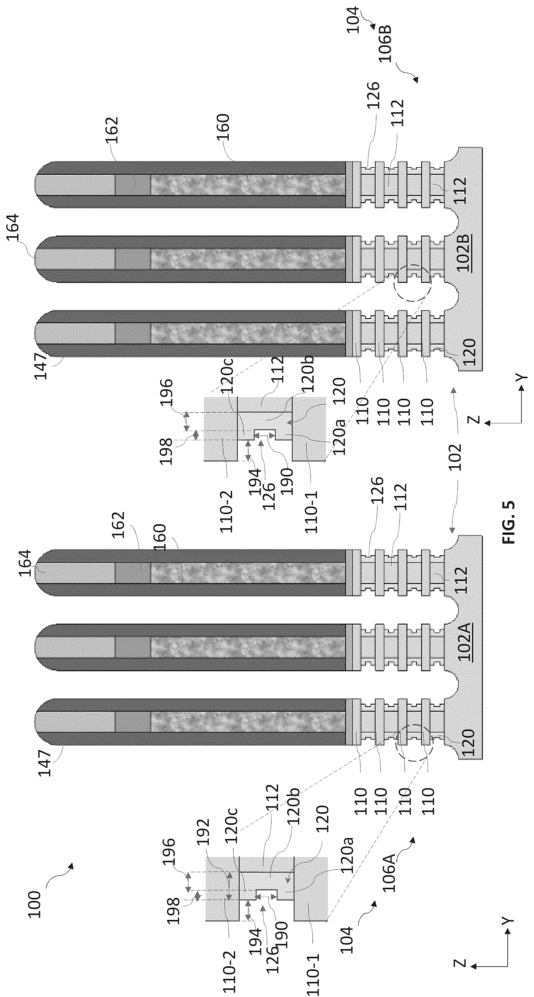Patent US12588247 Figure 5 – Spacer structures for nano-sheet-based devices