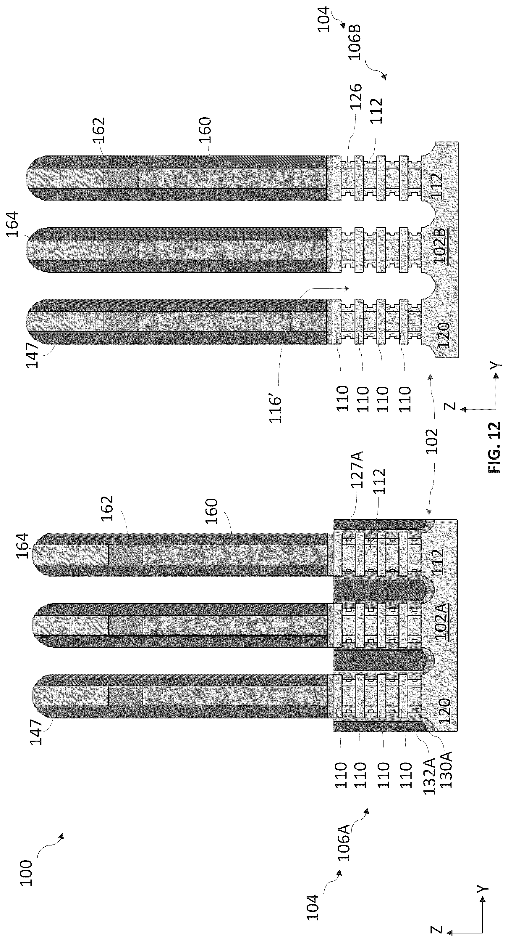 Patent US12588247 Figure 12 – Spacer structures for nano-sheet-based devices