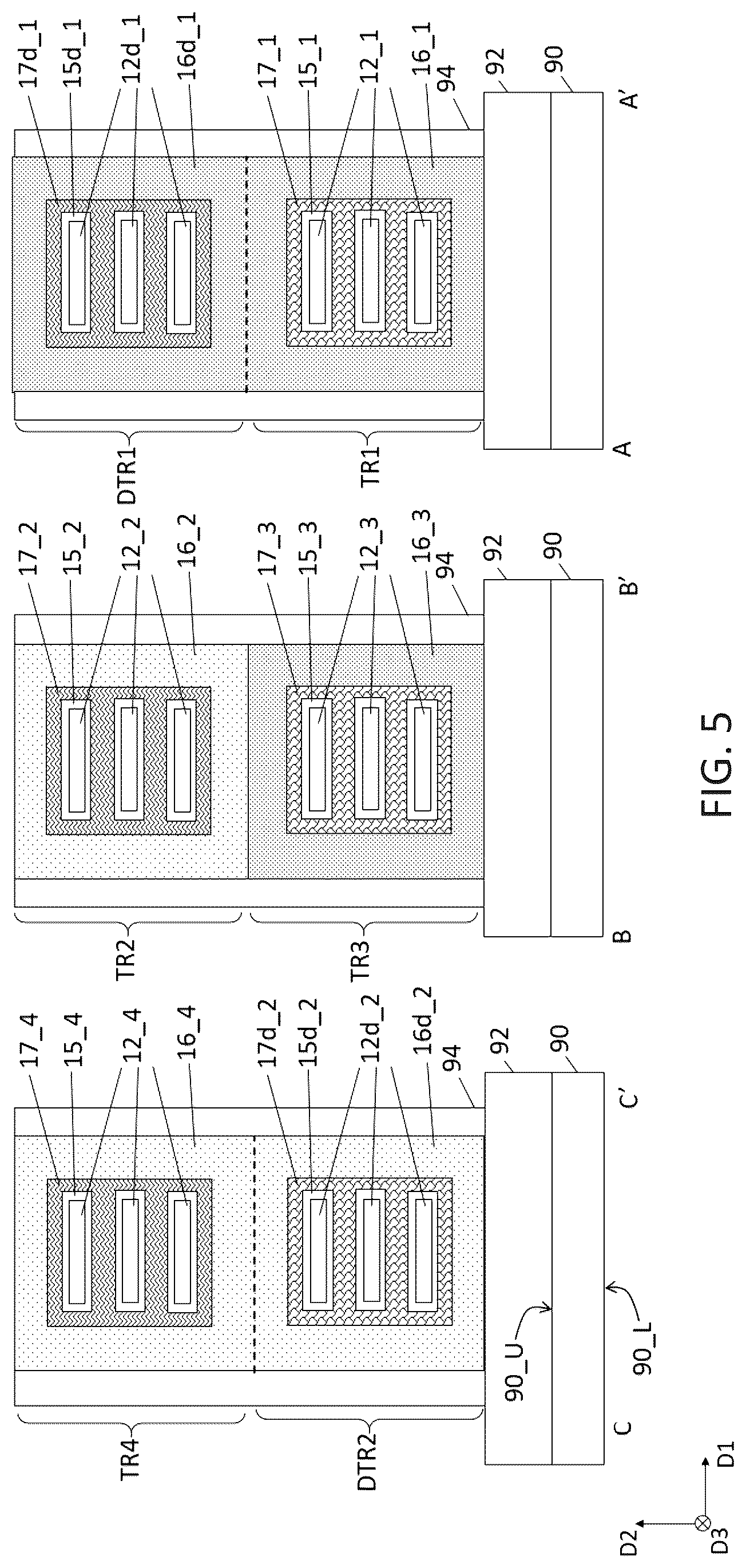 Patent US12588249 Figure 5 – Integrated circuit devices including a cross-coupled structure