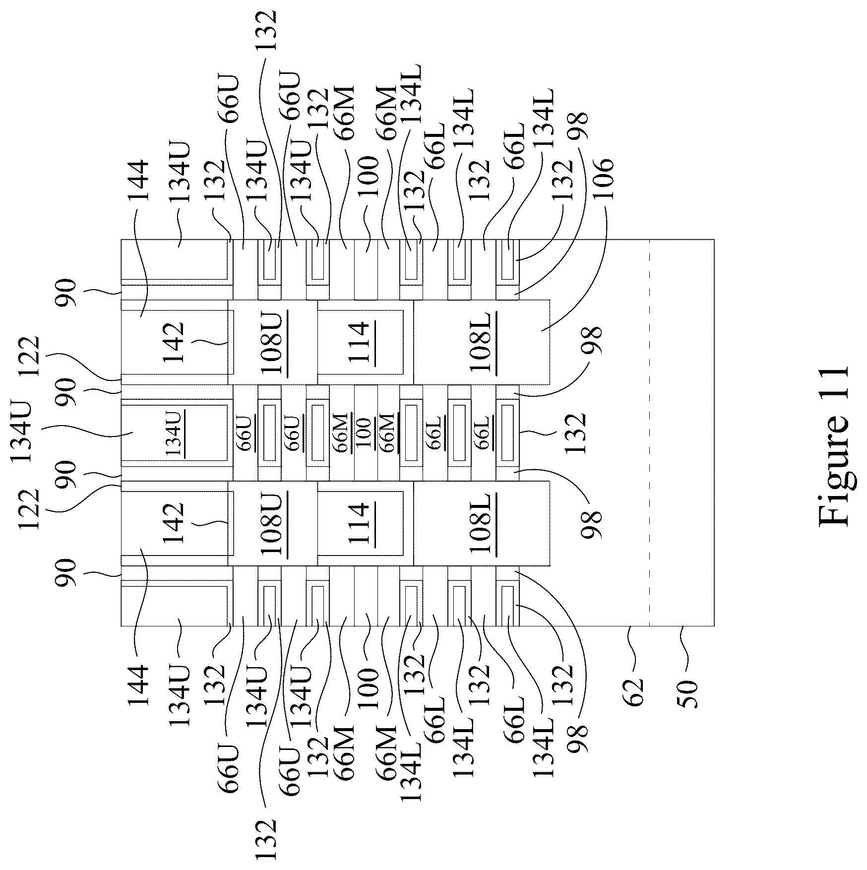 Patent US12588258 Figure 12 – Stacked transistor isolation features and methods of forming the same