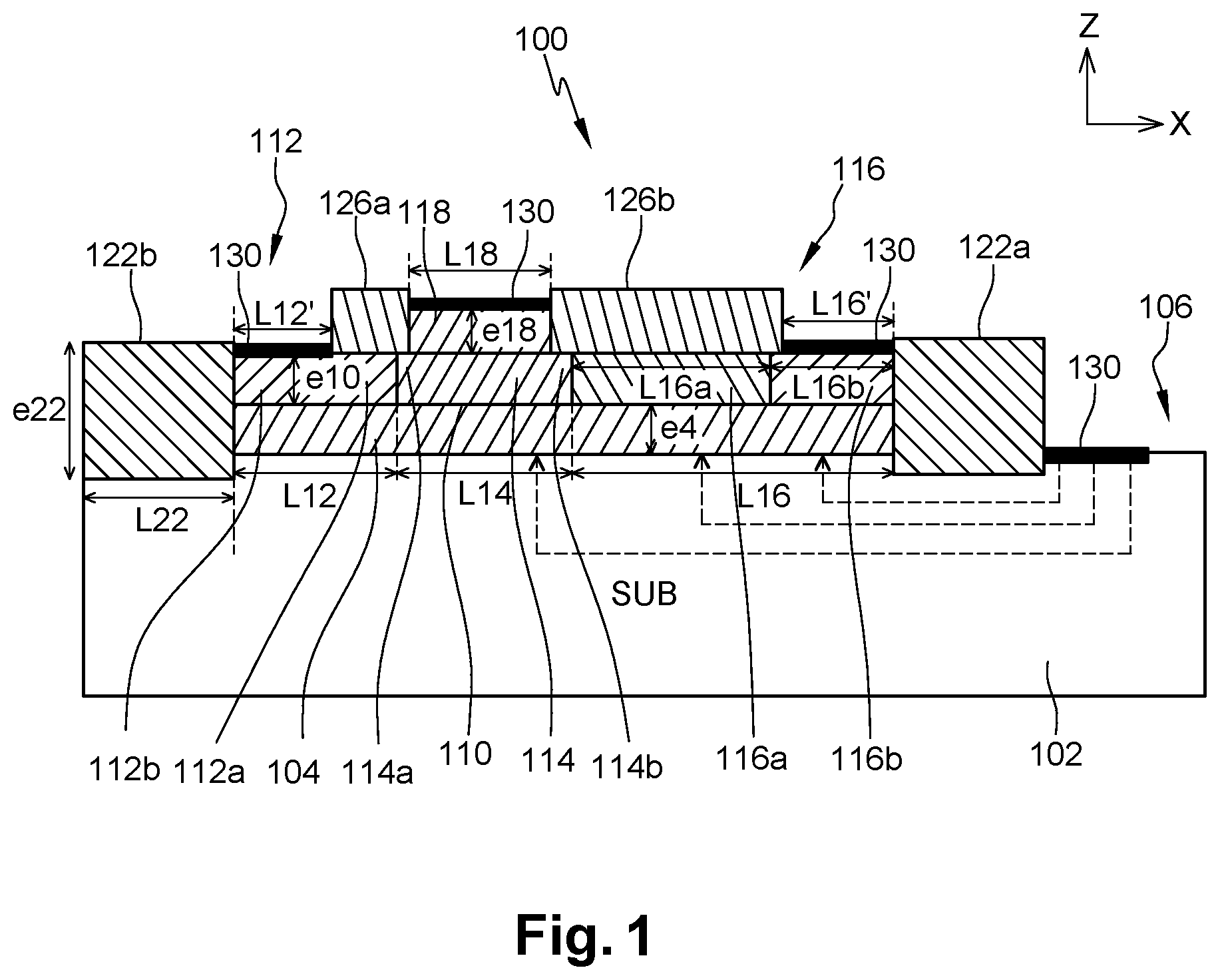 Patent US12588259 Figure 1 – Lateral bipolar transistor