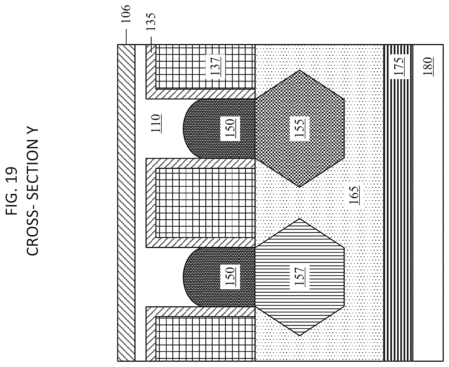 Patent US12588266 Figure 13 – CMOS integration for doped placeholder as direct backside contact