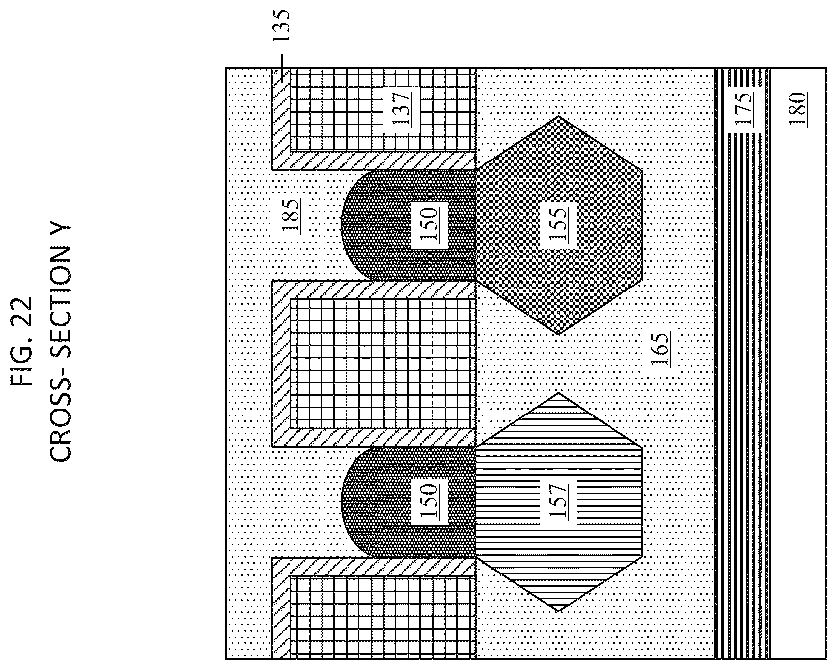 Patent US12588266 Figure 15 – CMOS integration for doped placeholder as direct backside contact