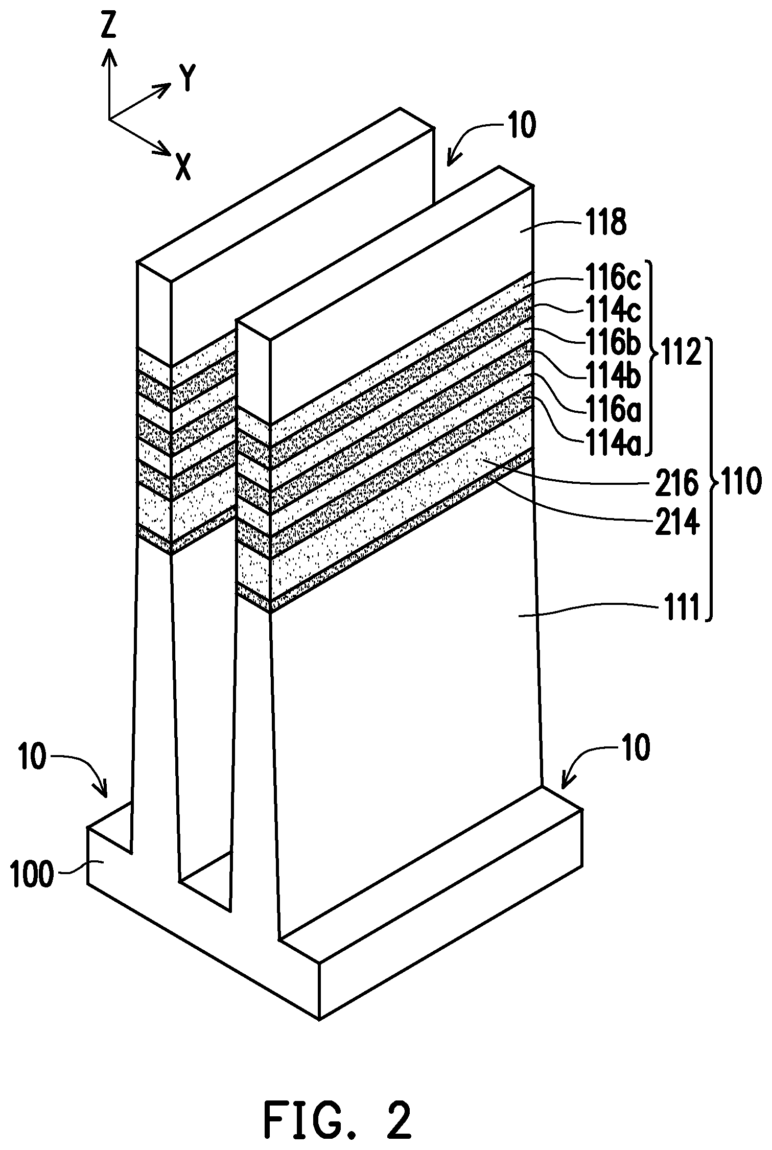 Patent US12588267 Figure 2 – Semiconductor device and method of forming the same