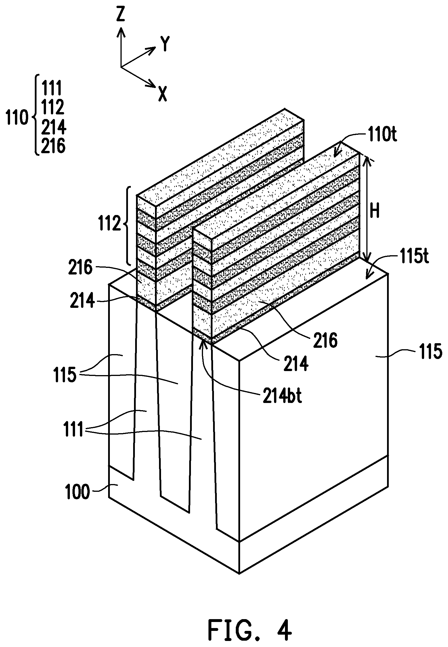Patent US12588267 Figure 4 – Semiconductor device and method of forming the same