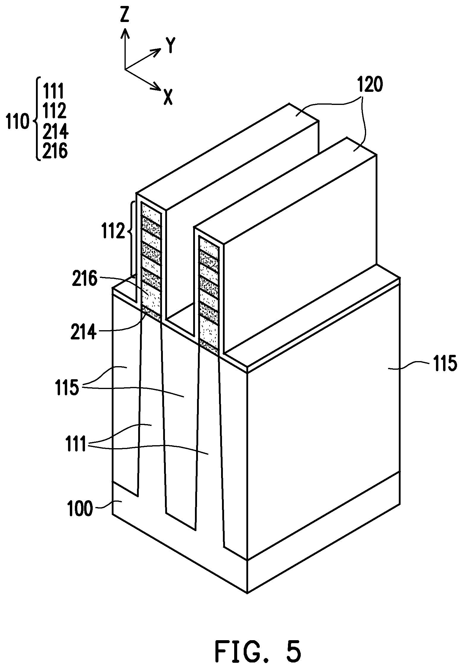 Patent US12588267 Figure 5 – Semiconductor device and method of forming the same