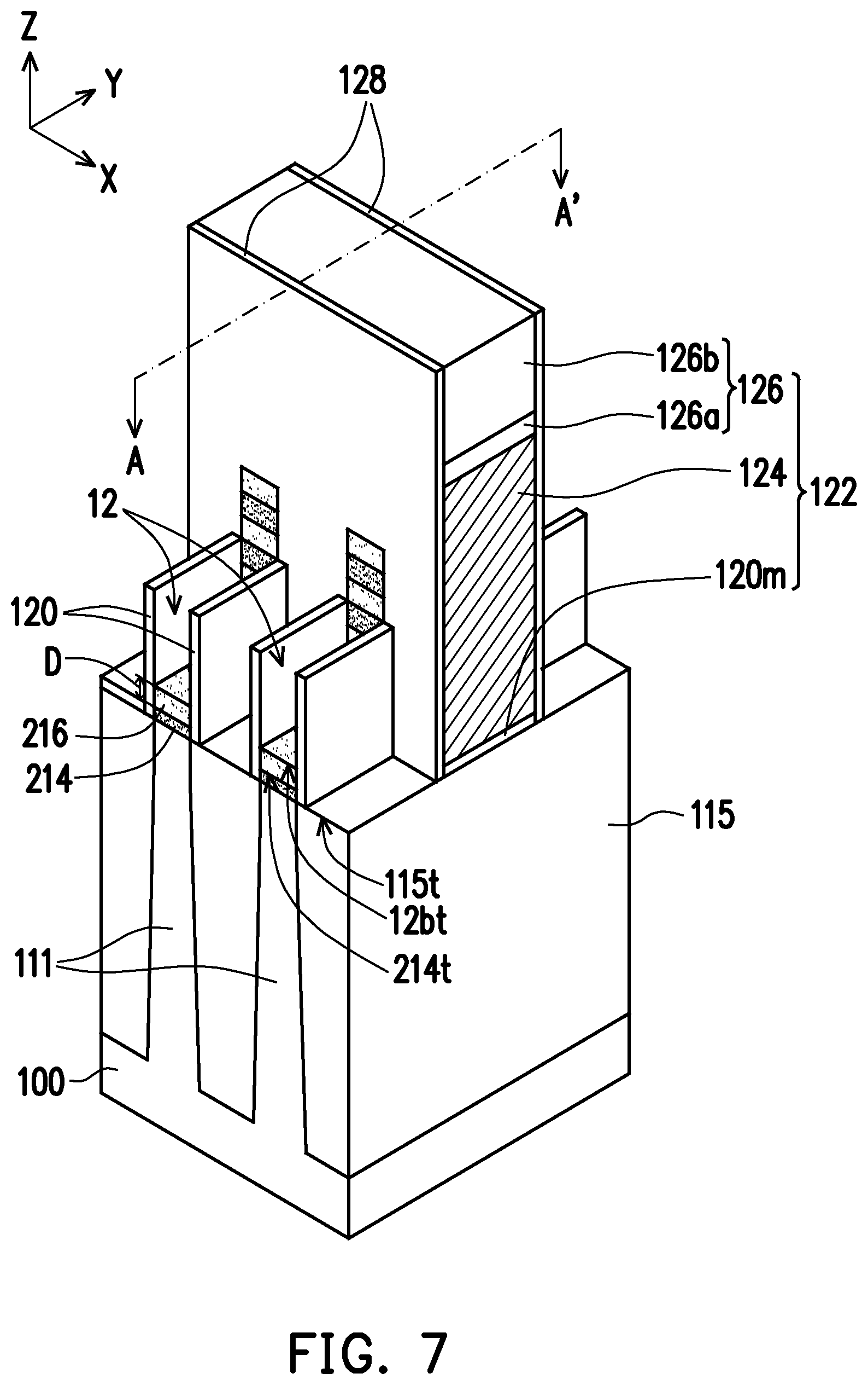 Patent US12588267 Figure 7 – Semiconductor device and method of forming the same
