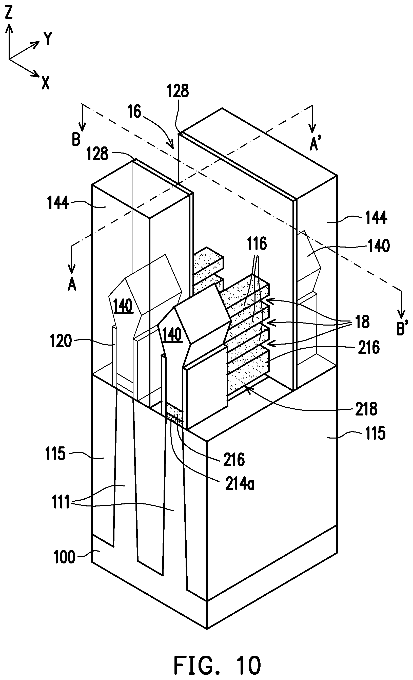 Patent US12588267 Figure 10 – Semiconductor device and method of forming the same