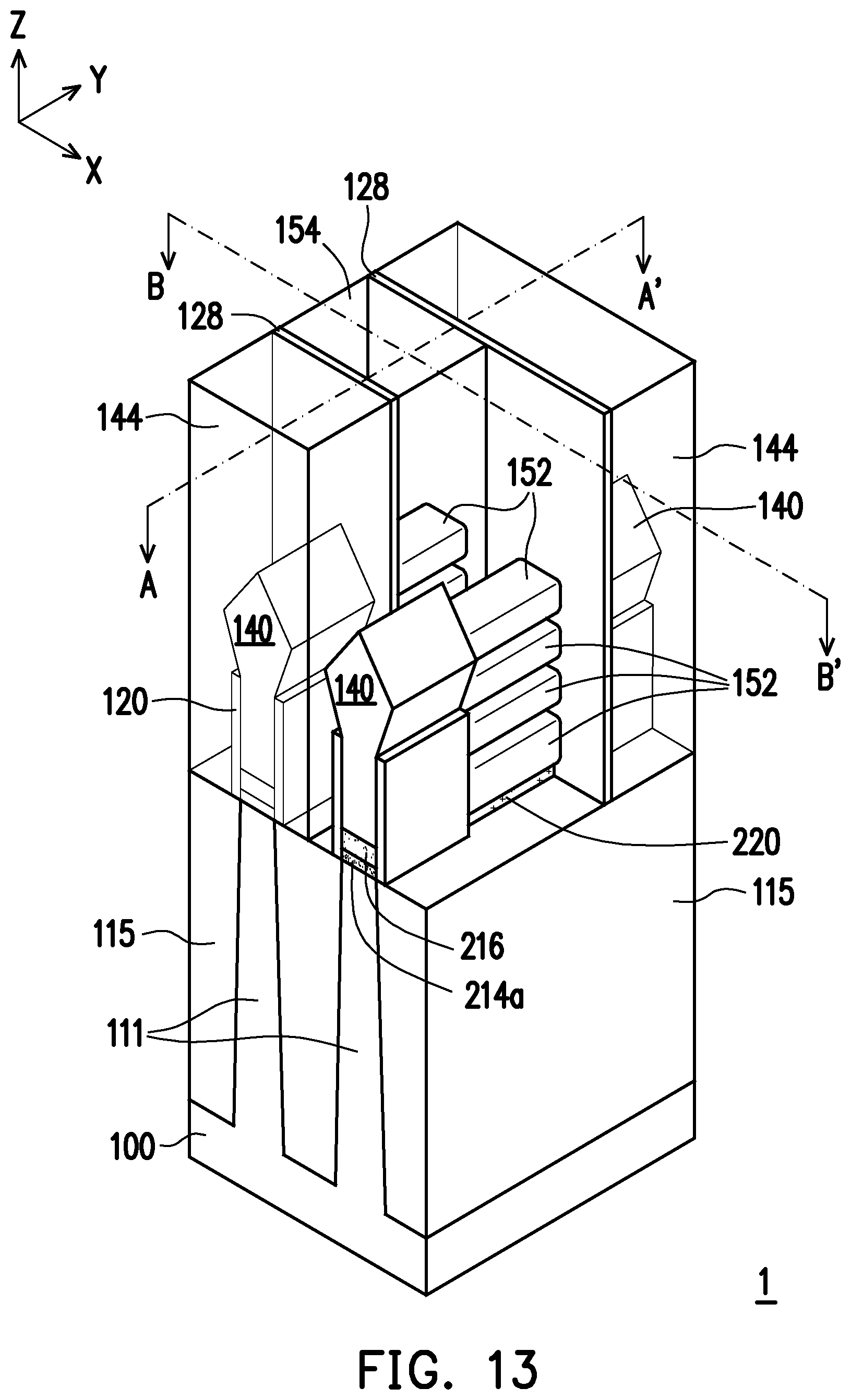 Patent US12588267 Figure 13 – Semiconductor device and method of forming the same