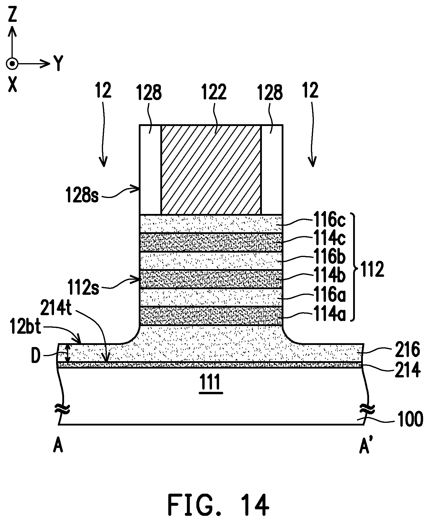Patent US12588267 Figure 14 – Semiconductor device and method of forming the same