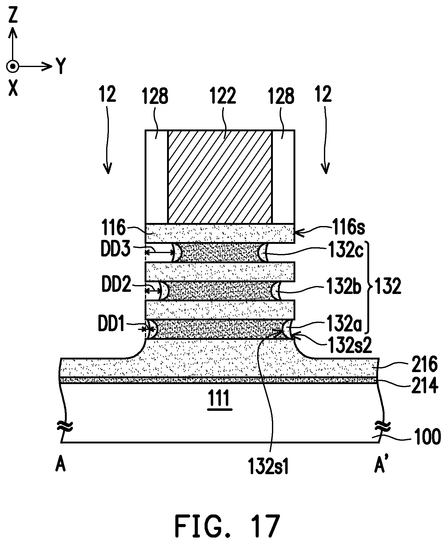 Patent US12588267 Figure 17 – Semiconductor device and method of forming the same