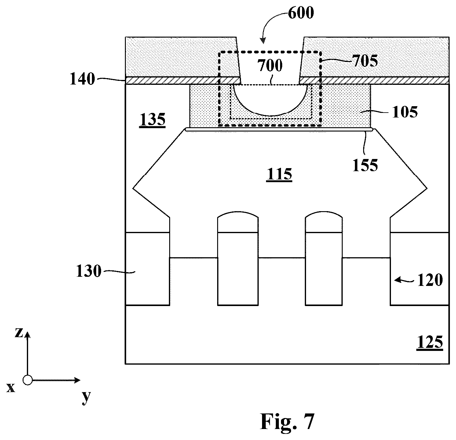 Patent US12588268 Figure 8 – Liner-free conductive structures