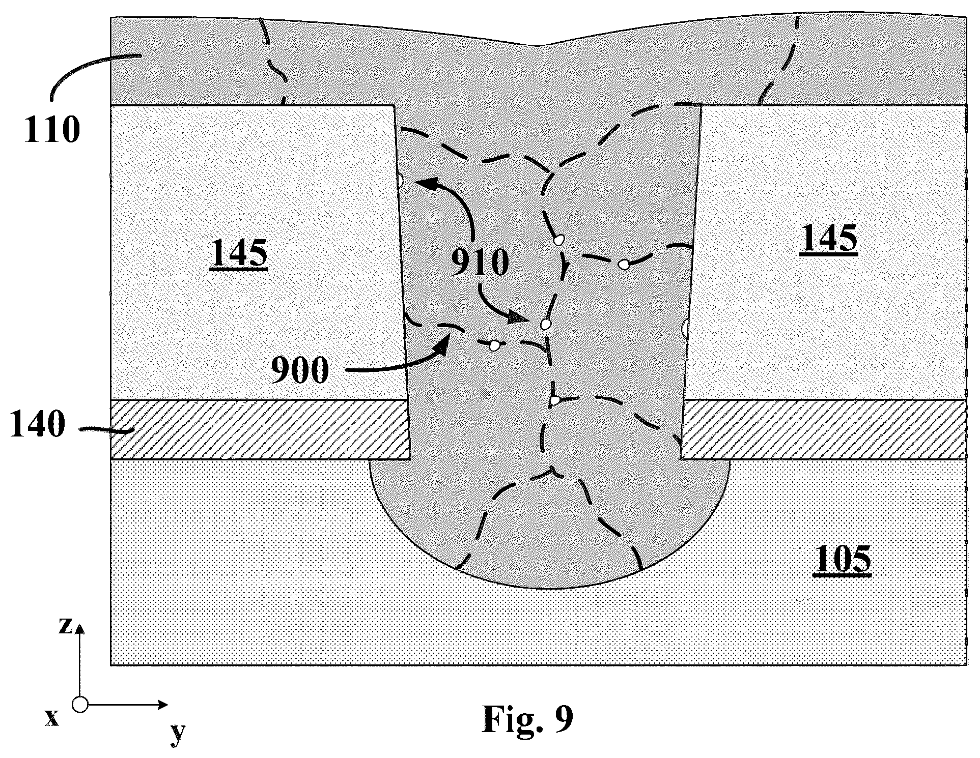 Patent US12588268 Figure 11 – Liner-free conductive structures