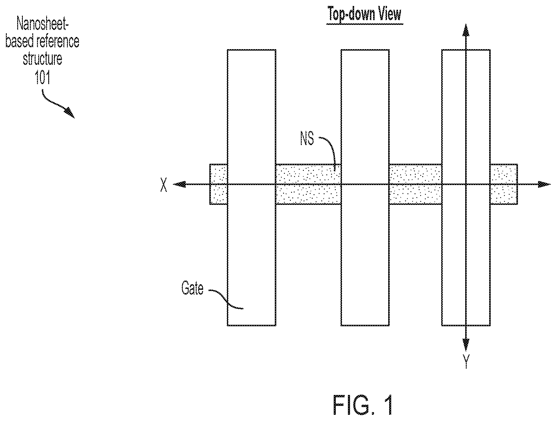 Patent US12588273 — Stacked electronic devices having independent gates — Figure 1
