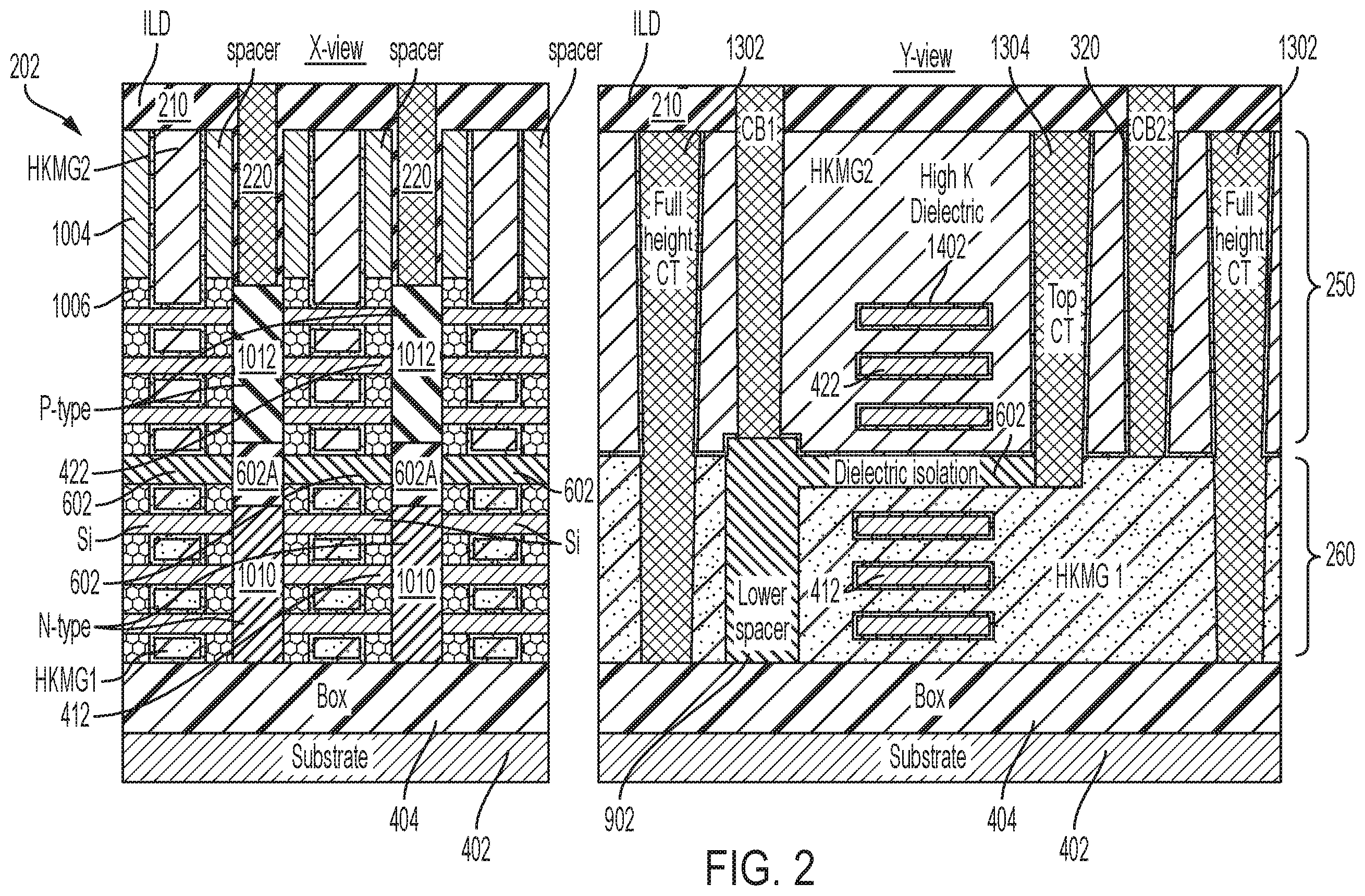Patent US12588273 Figure 2 – Stacked electronic devices having independent gates