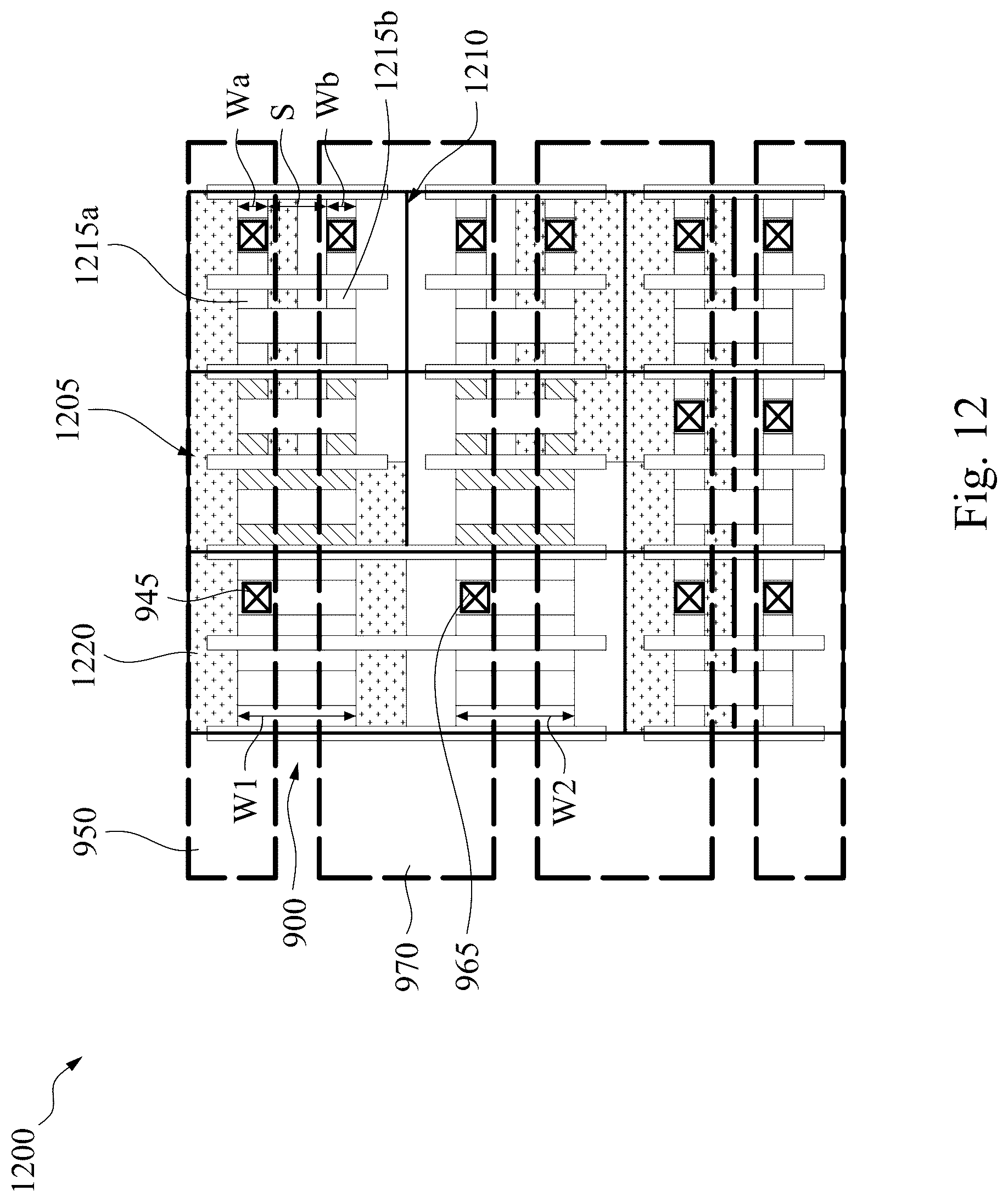 Patent US12588278 Figure 19 – Semiconductor device having different size active regions and method of making