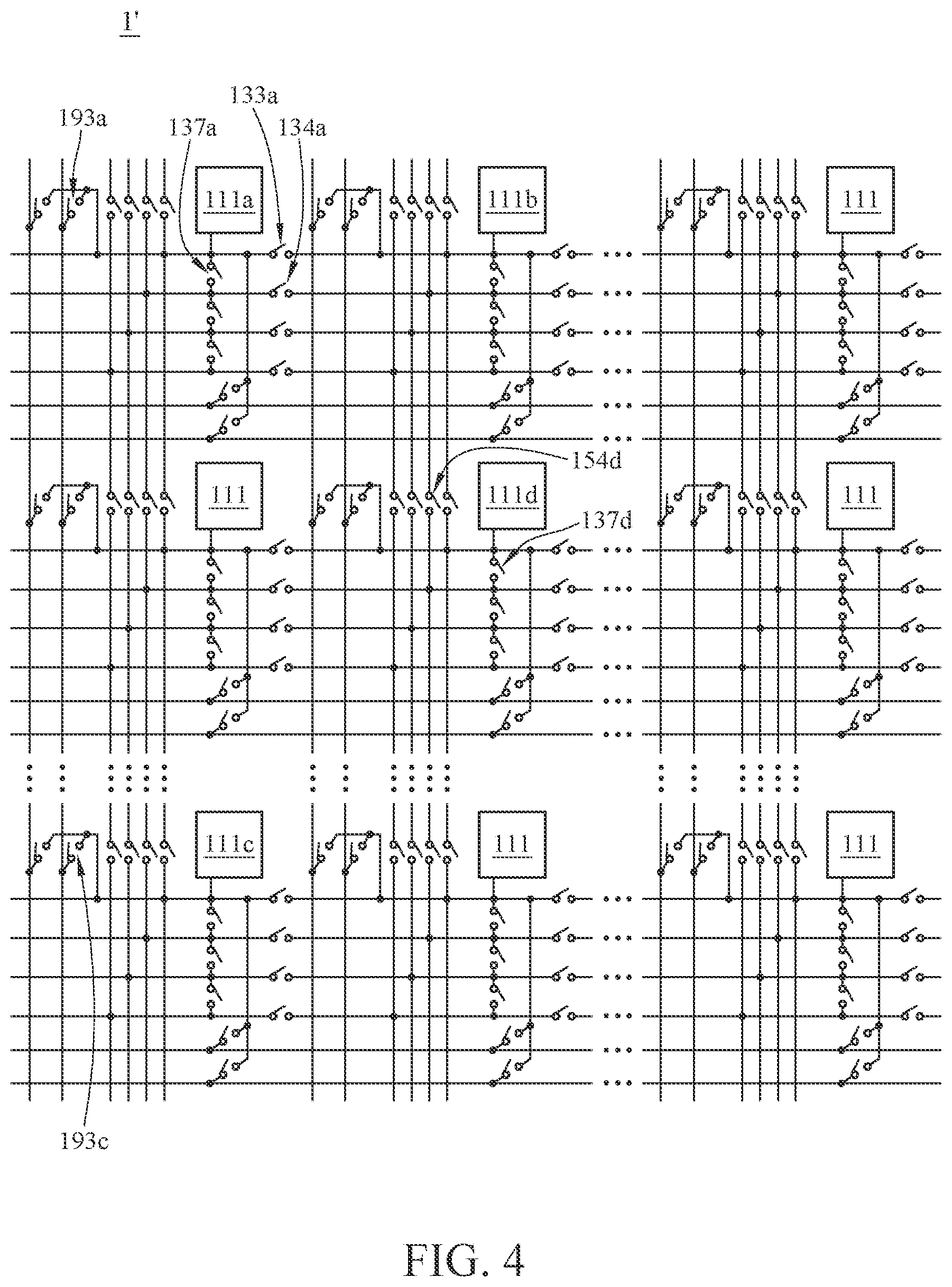 Patent US12588279 Figure 5 – Arrayed switch circuitry system and switching circuit