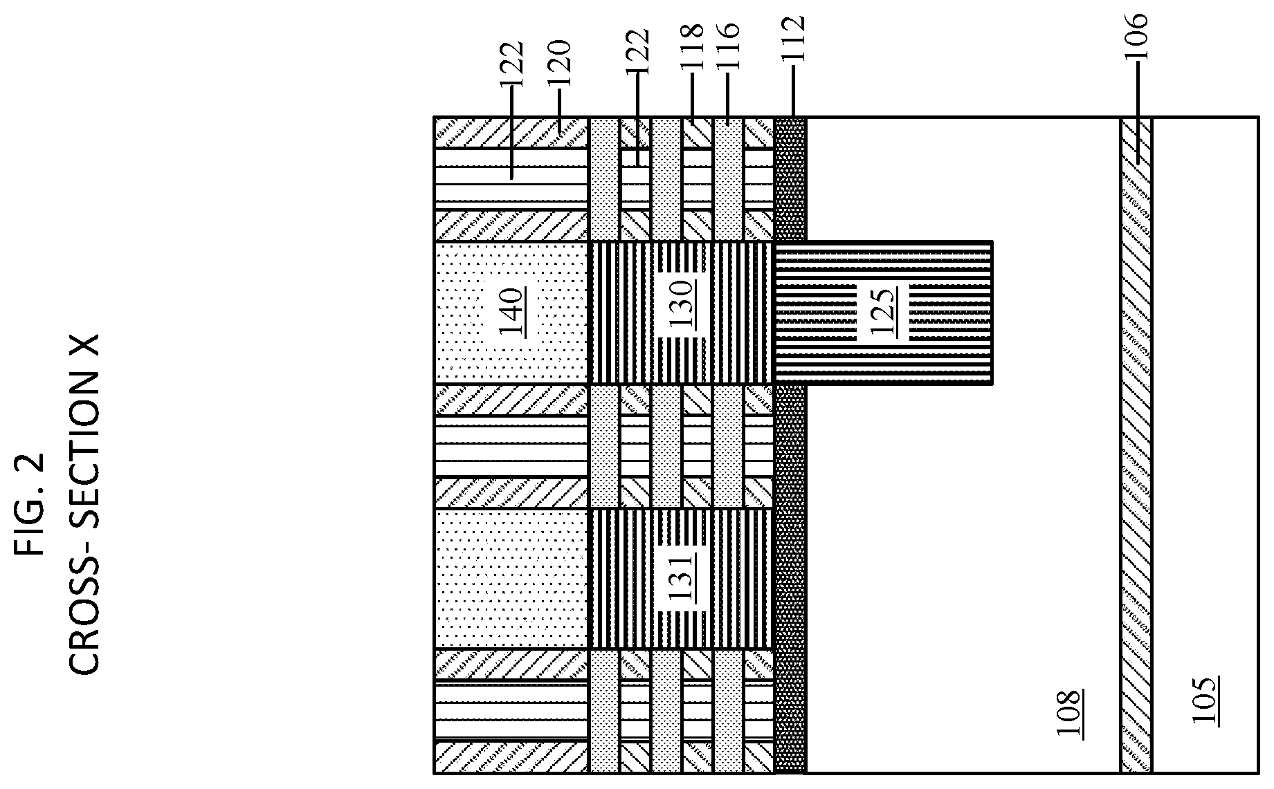 Patent US12588280 Figure 2 – Backsides subtractive M1 patterning with backside contact repair for tight N2P space