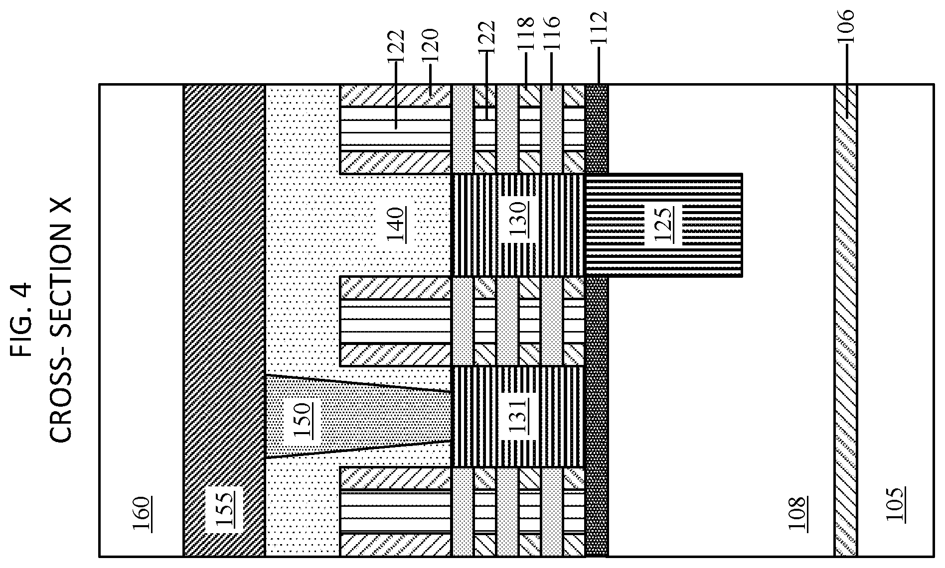 Patent US12588280 Figure 4 – Backsides subtractive M1 patterning with backside contact repair for tight N2P space