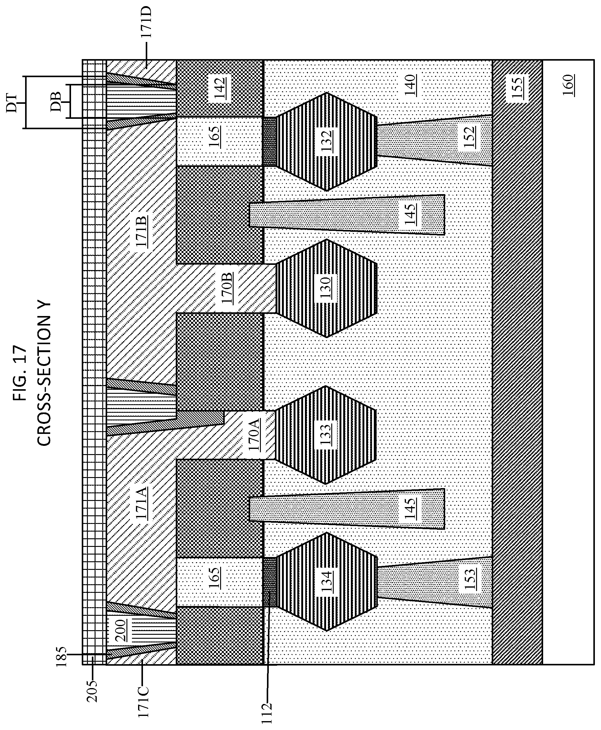 Patent US12588280 Figure 17 – Backsides subtractive M1 patterning with backside contact repair for tight N2P space