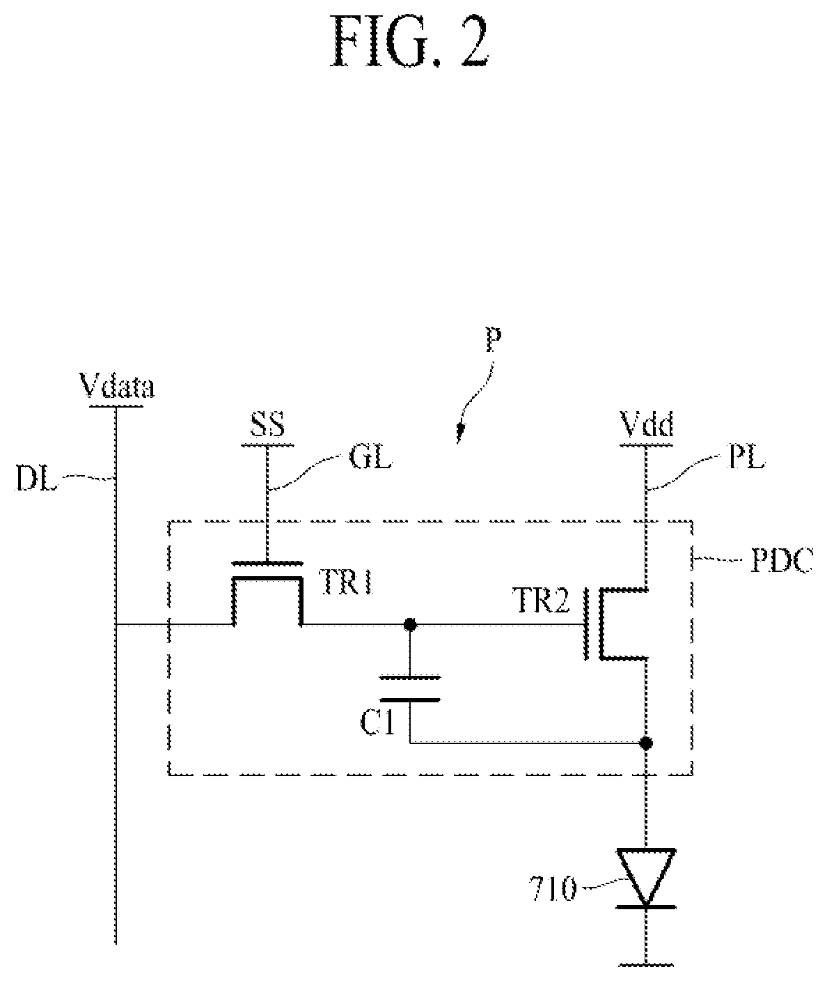 Patent US12588281 Figure 2 – Display apparatus comprising thin film transistor