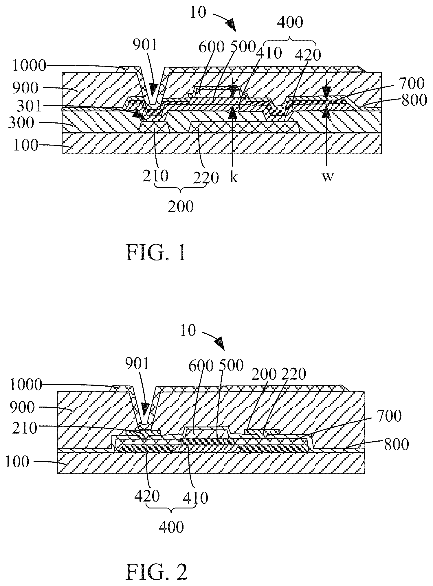 Patent US12588286 Figure 1 – Display panel and manufacturing method thereof