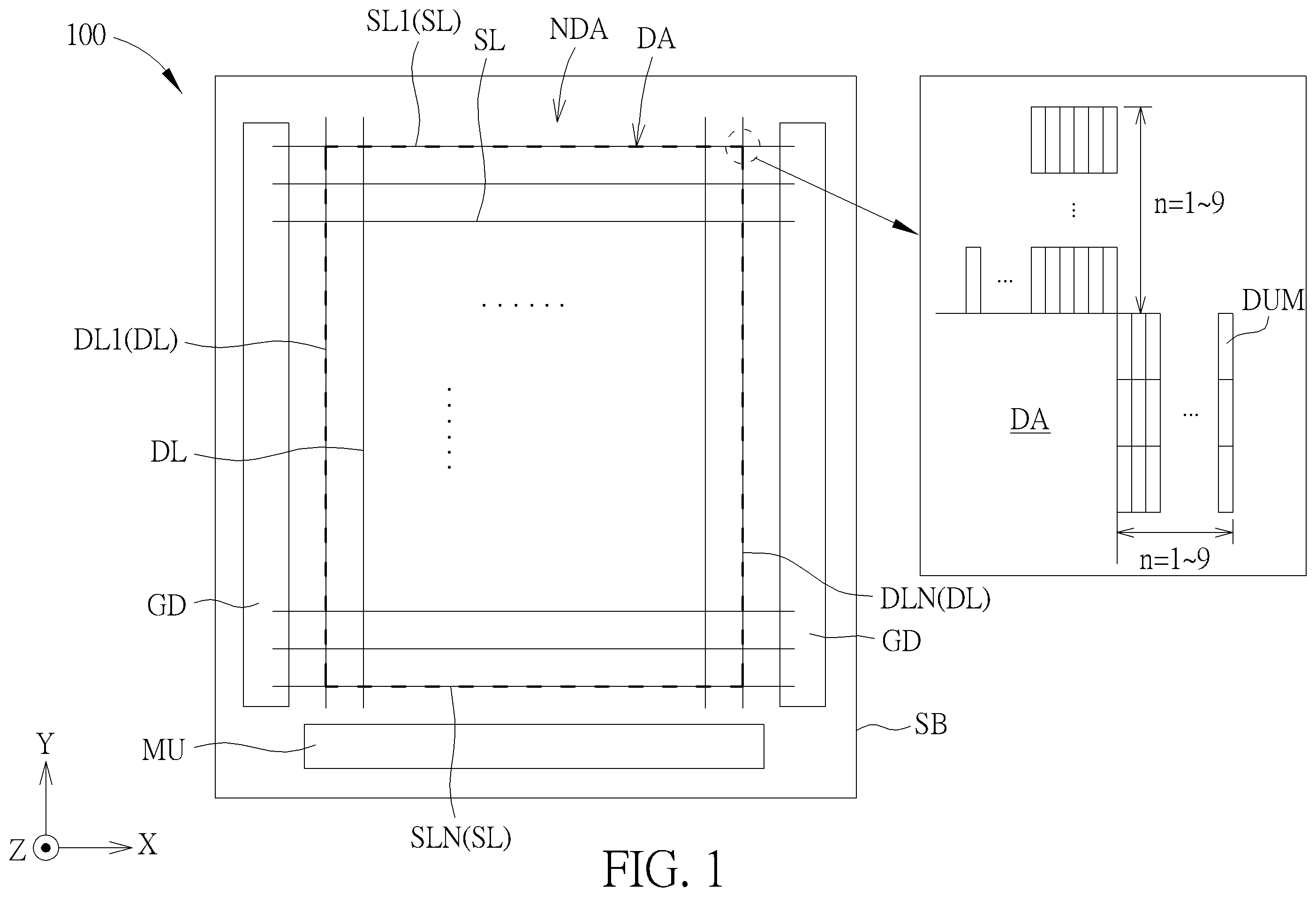 Patent US12588289 Figure 1 – Electronic device