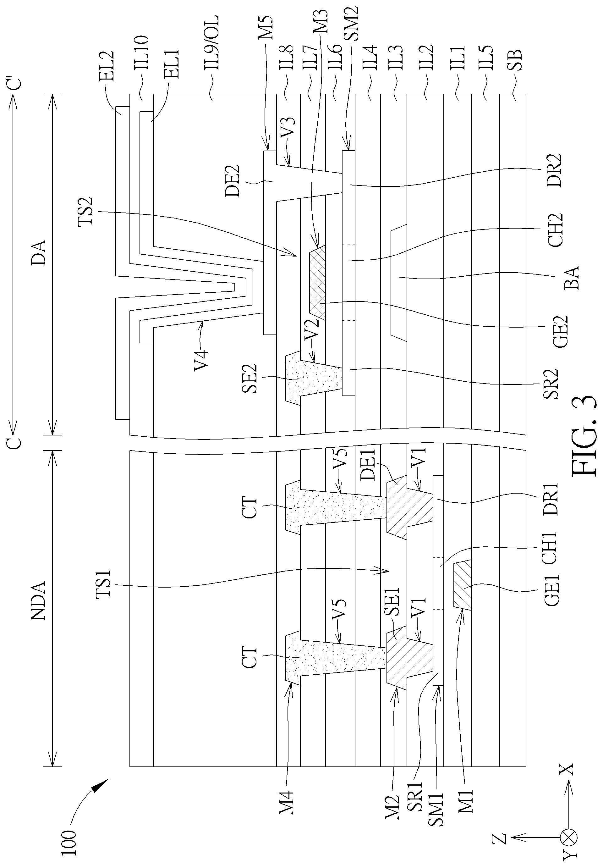 Patent US12588289 Figure 3 – Electronic device