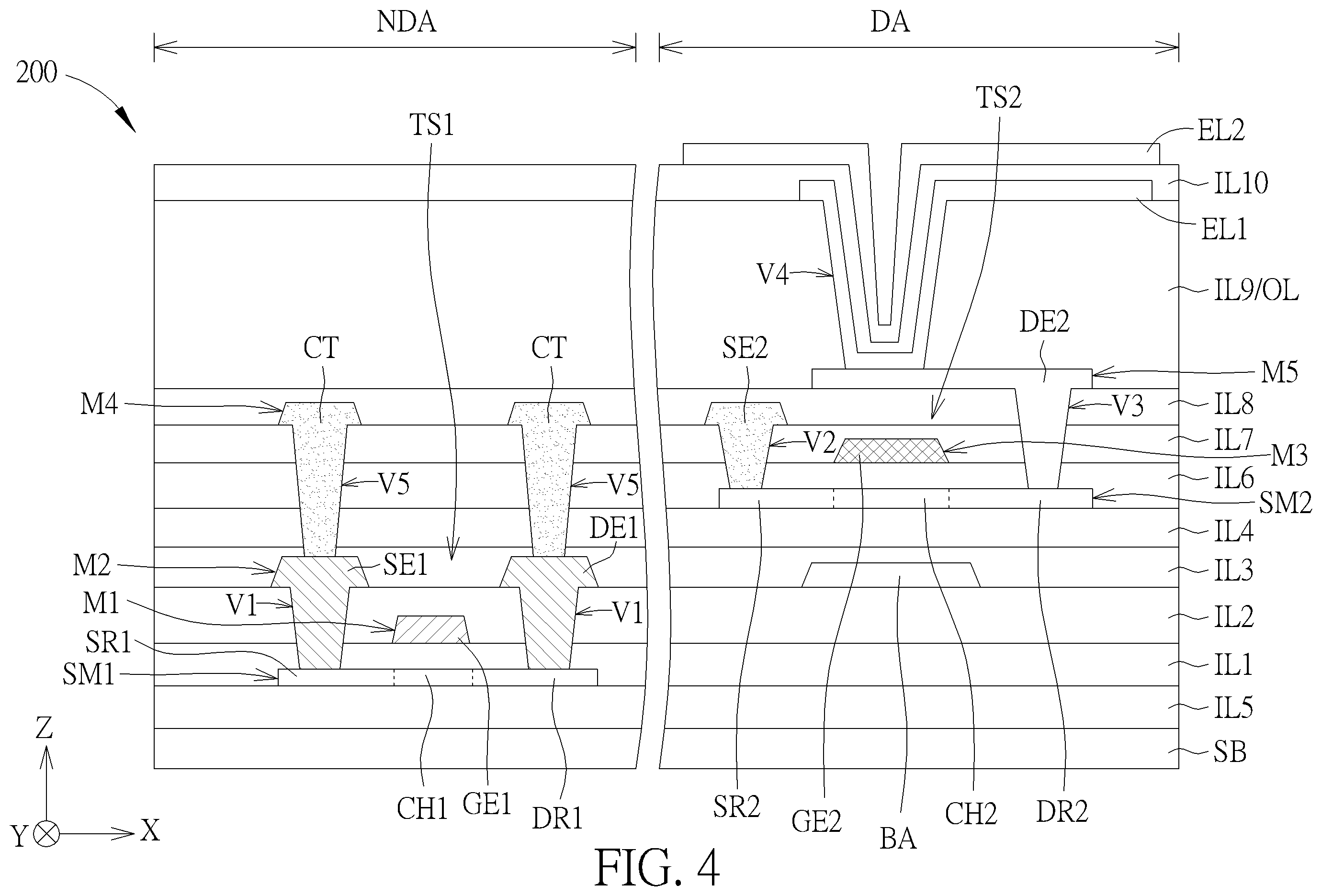 Patent US12588289 Figure 4 – Electronic device