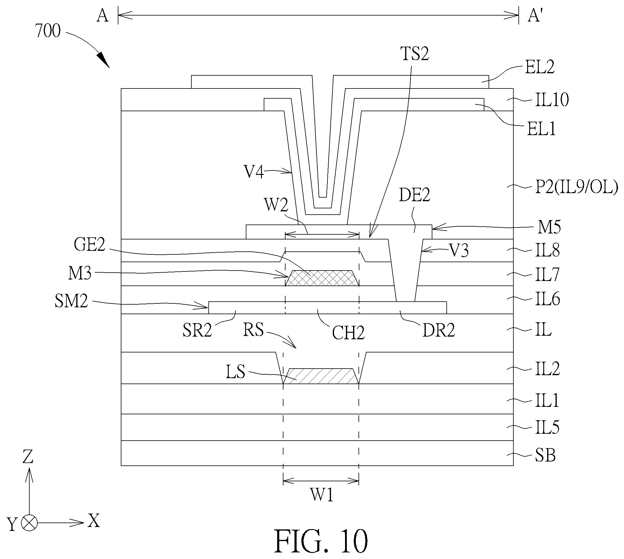 Patent US12588289 Figure 10 – Electronic device