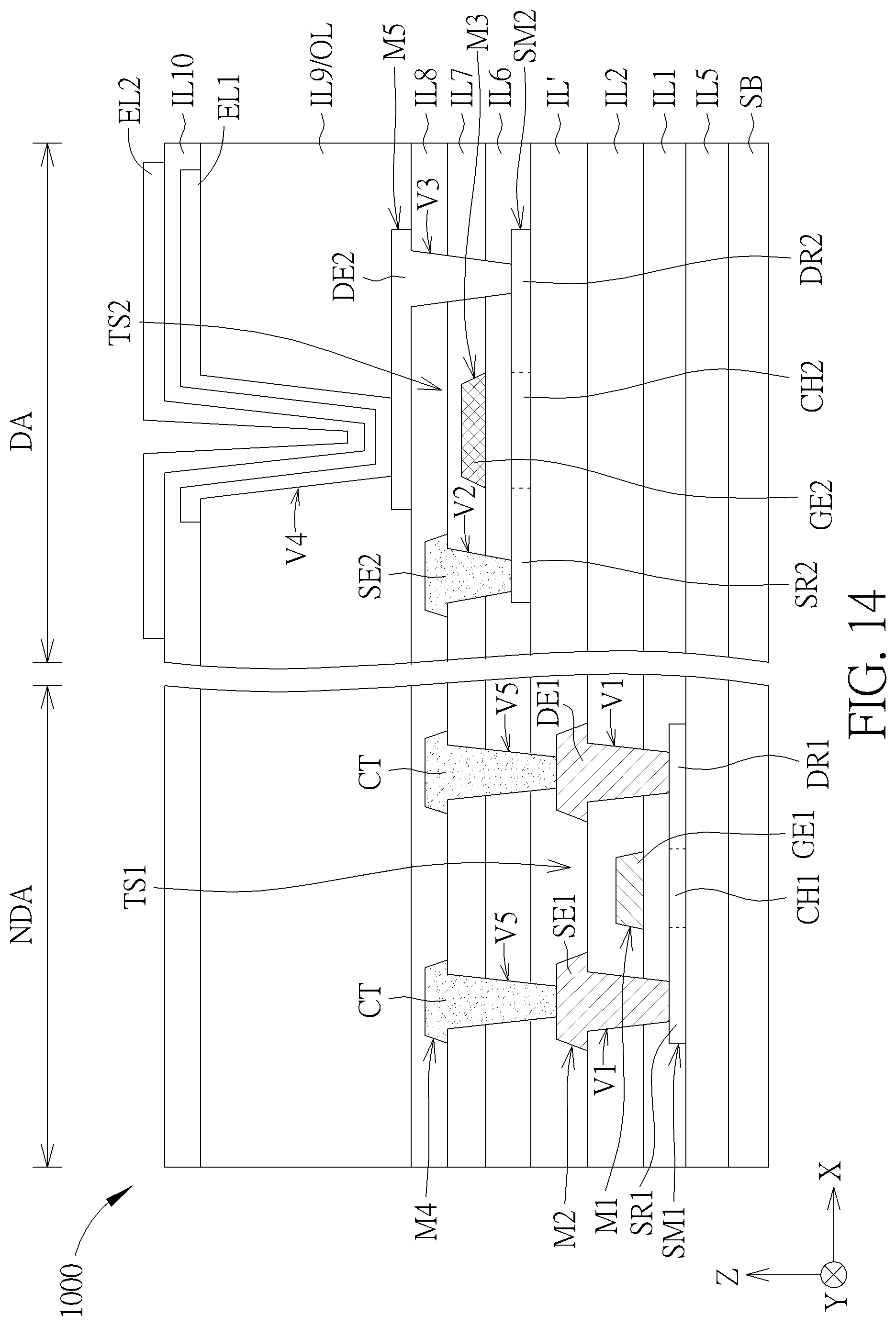 Patent US12588289 Figure 14 – Electronic device