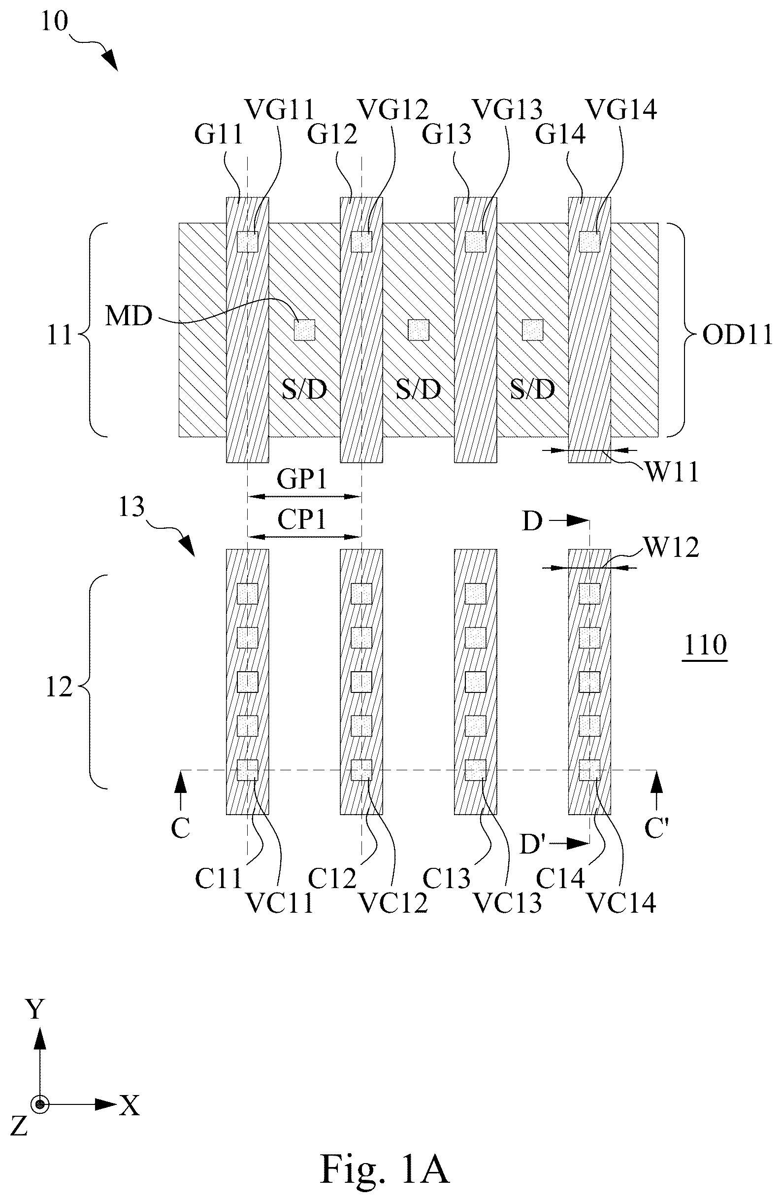 Patent US12588295 Figure 1 – Capacitor and method for forming the same