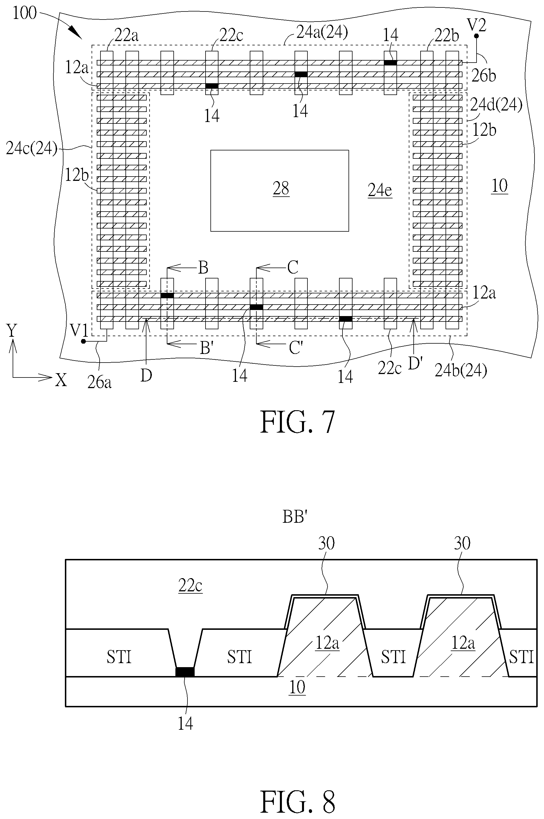 Patent US12588296 Figure 4 – ESD guard ring structure and fabricating method of the same