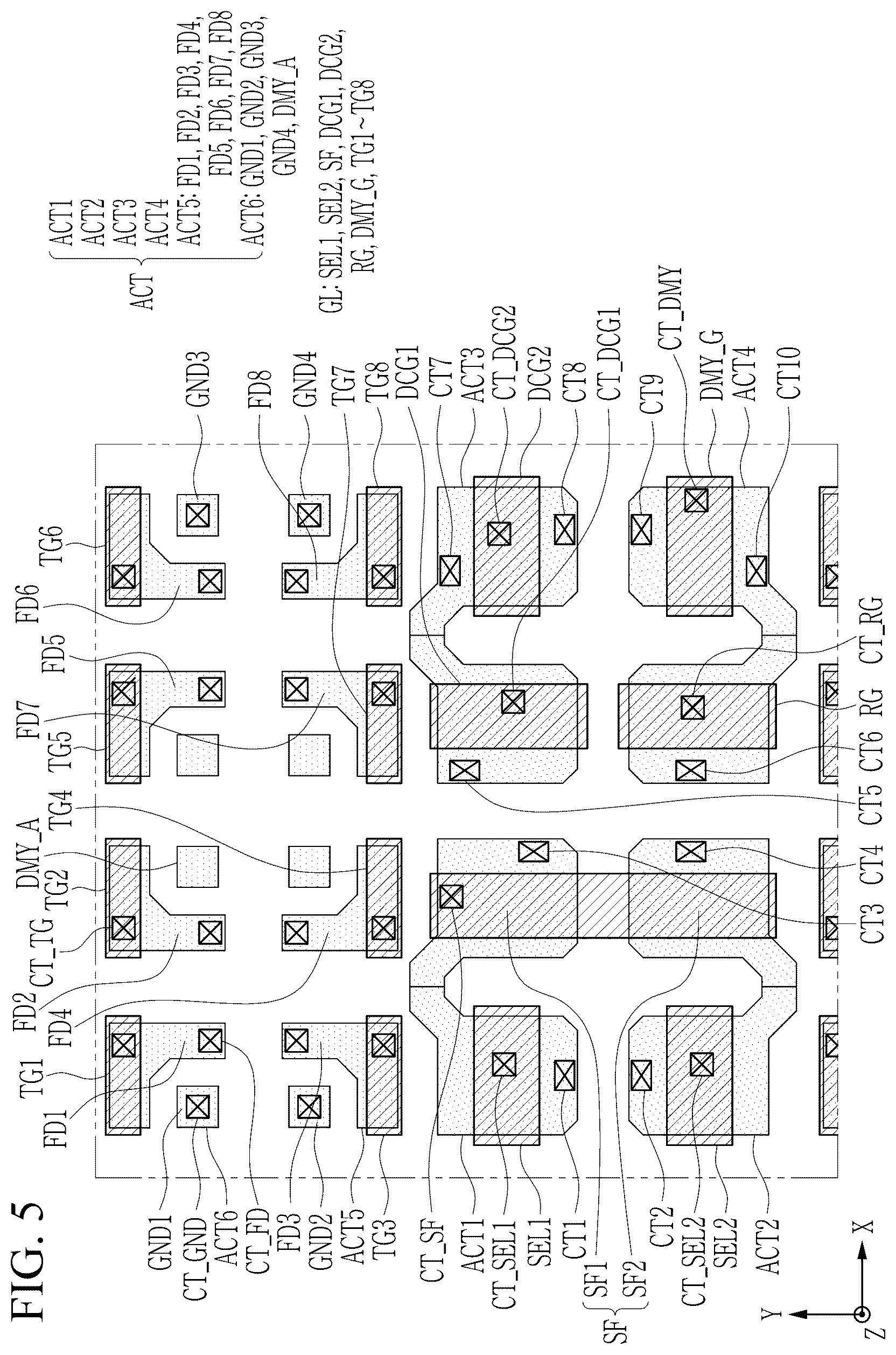 Patent US12588303 Figure 5 – Image sensor with shared extrinsic region