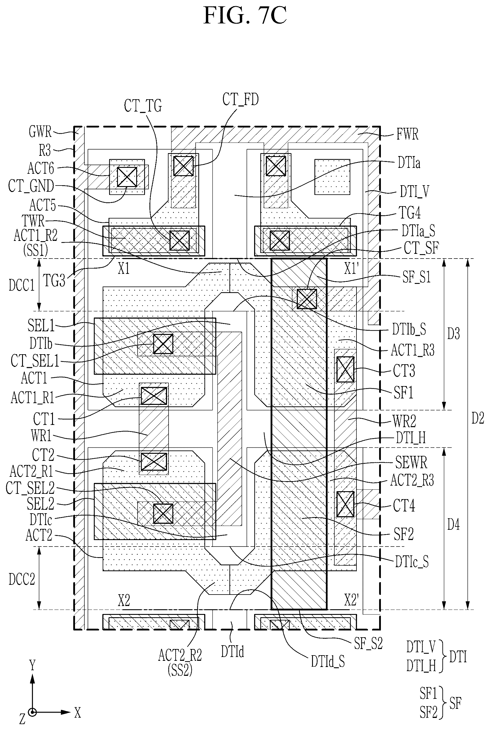 Patent US12588303 Figure 9 – Image sensor with shared extrinsic region