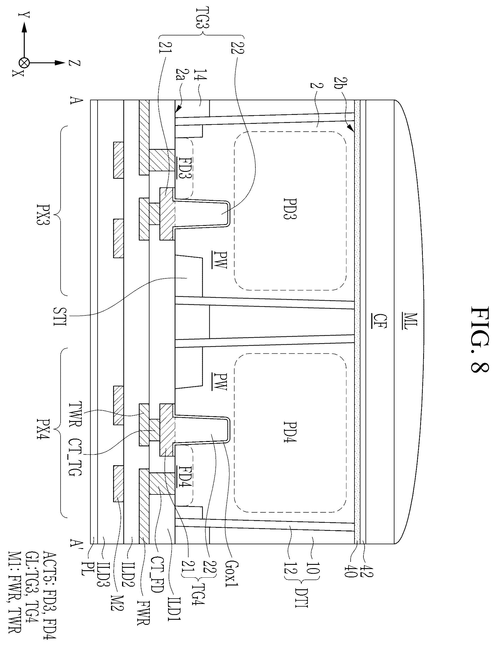 Patent US12588303 Figure 10 – Image sensor with shared extrinsic region