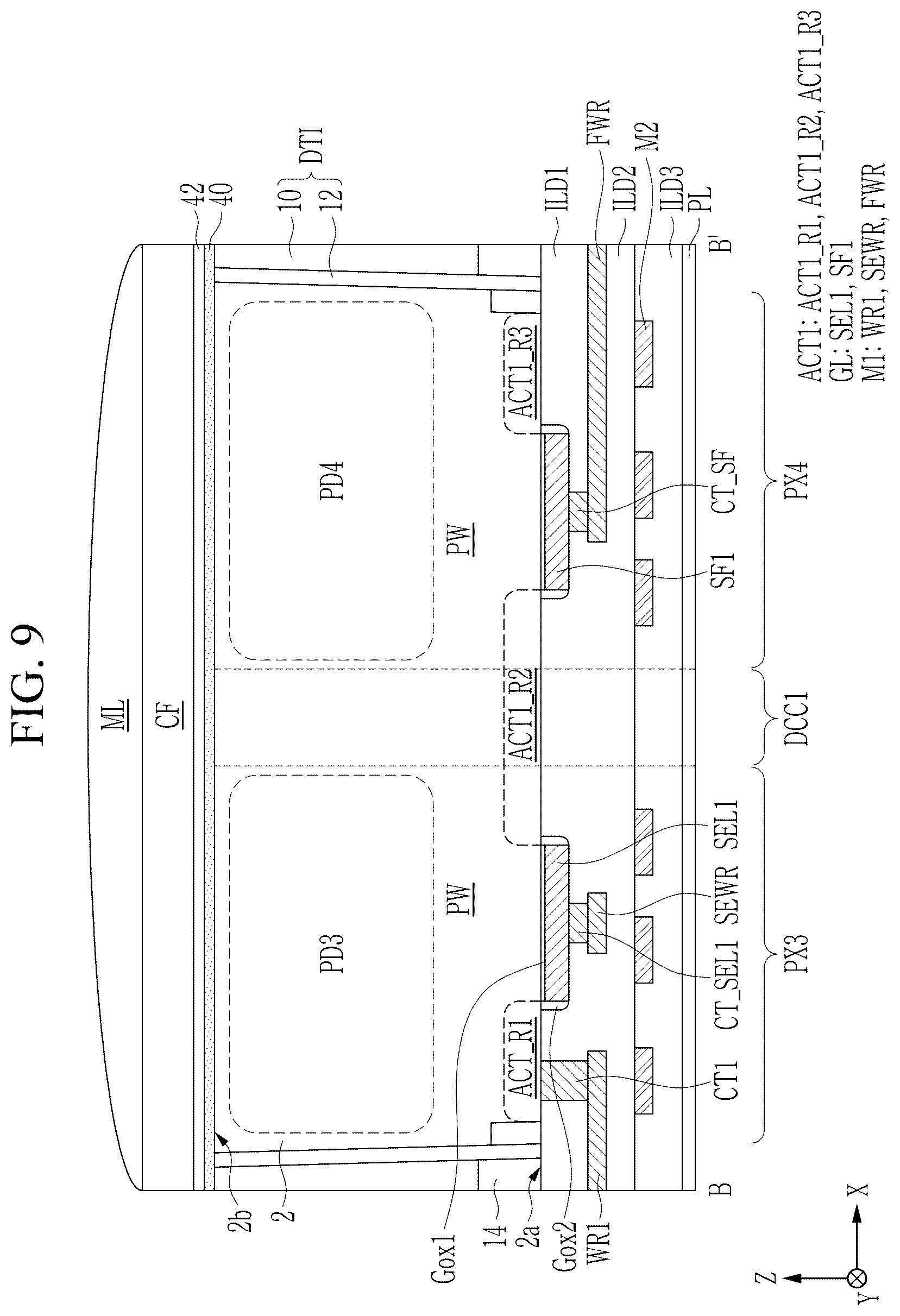 Patent US12588303 Figure 11 – Image sensor with shared extrinsic region