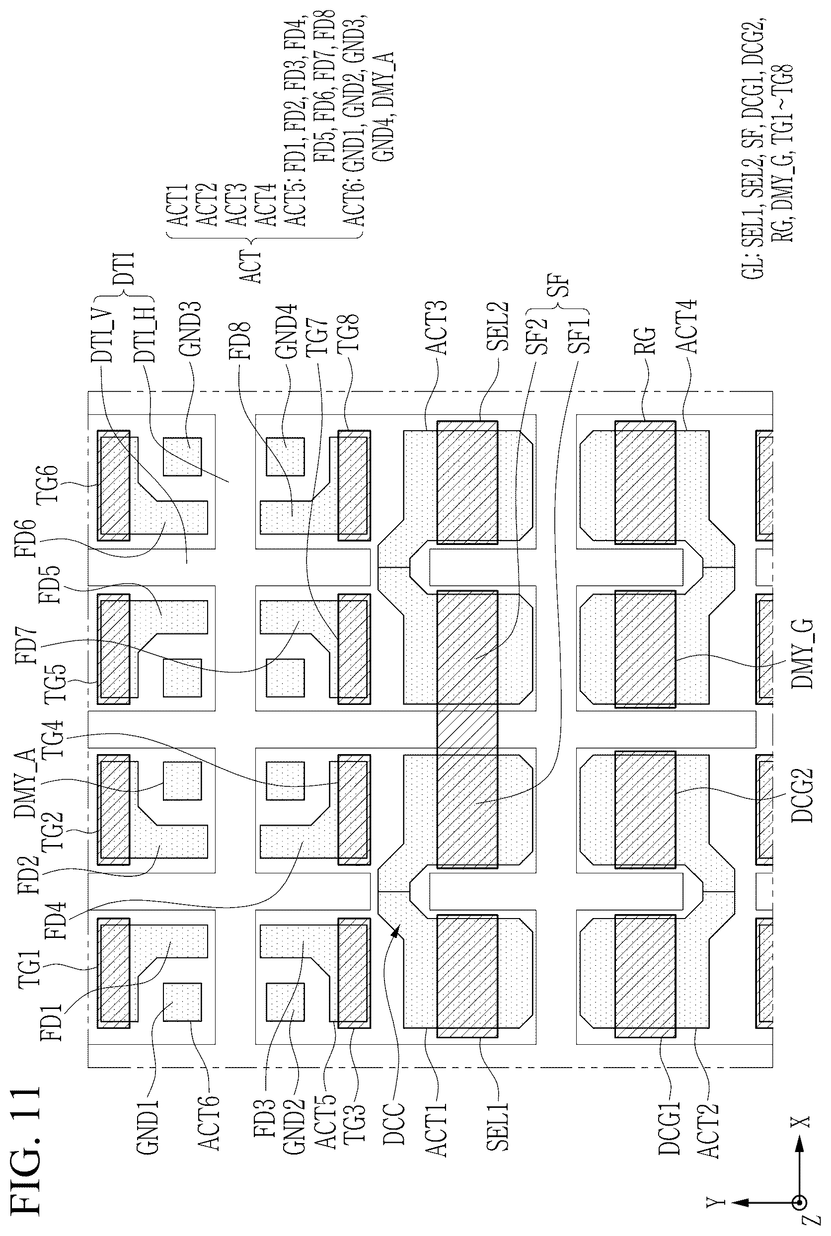 Patent US12588303 Figure 13 – Image sensor with shared extrinsic region