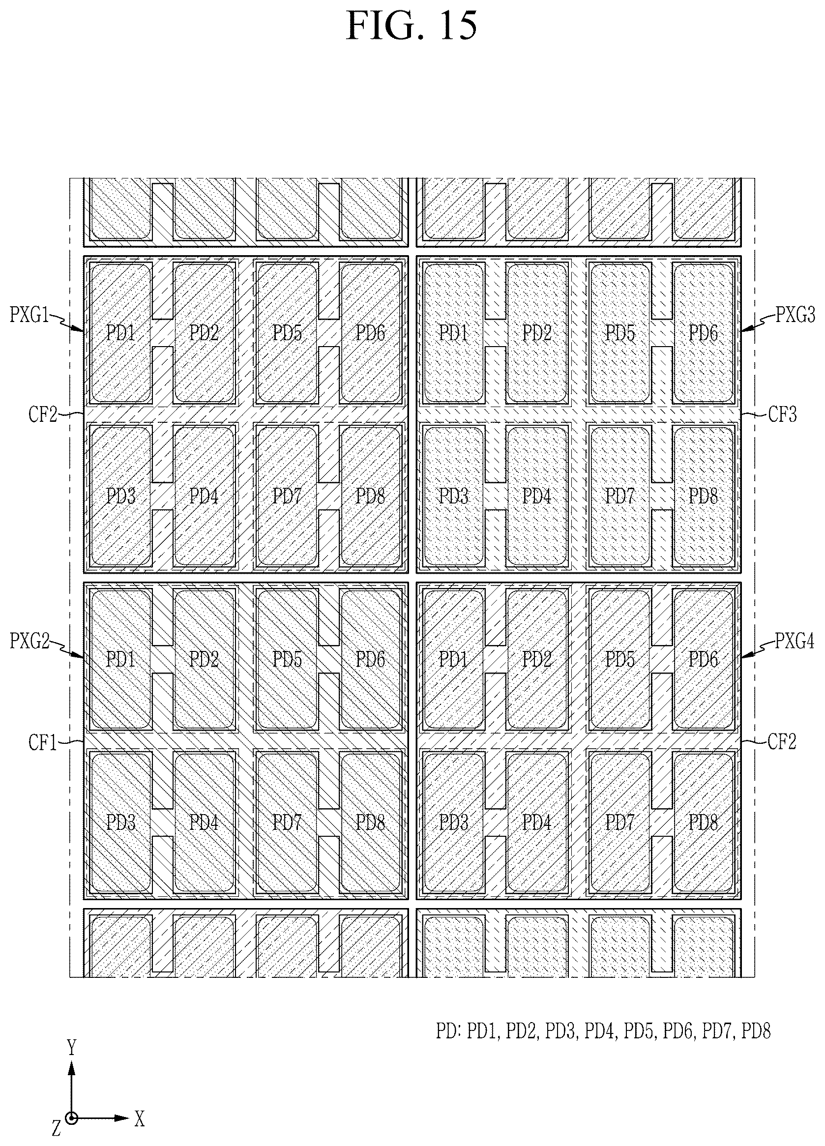 Patent US12588303 Figure 17 – Image sensor with shared extrinsic region