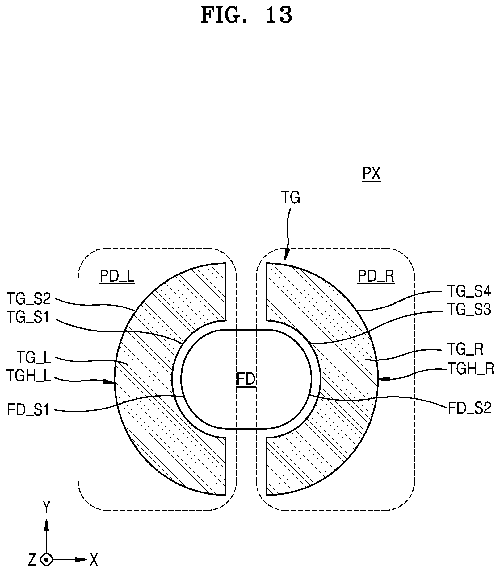 Patent US12588304 Figure 13 – Image sensor including a buried gate