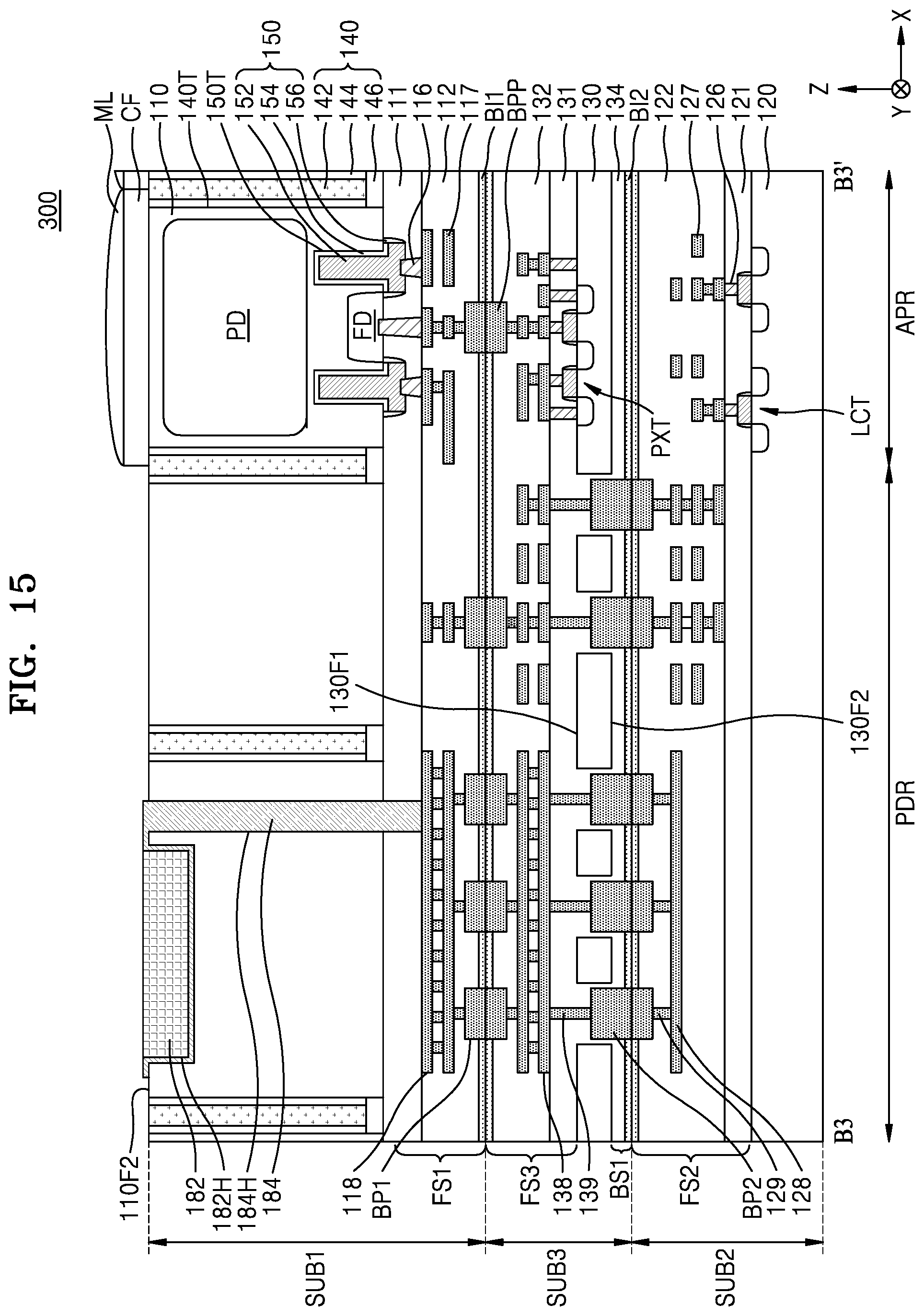 Patent US12588304 Figure 15 – Image sensor including a buried gate